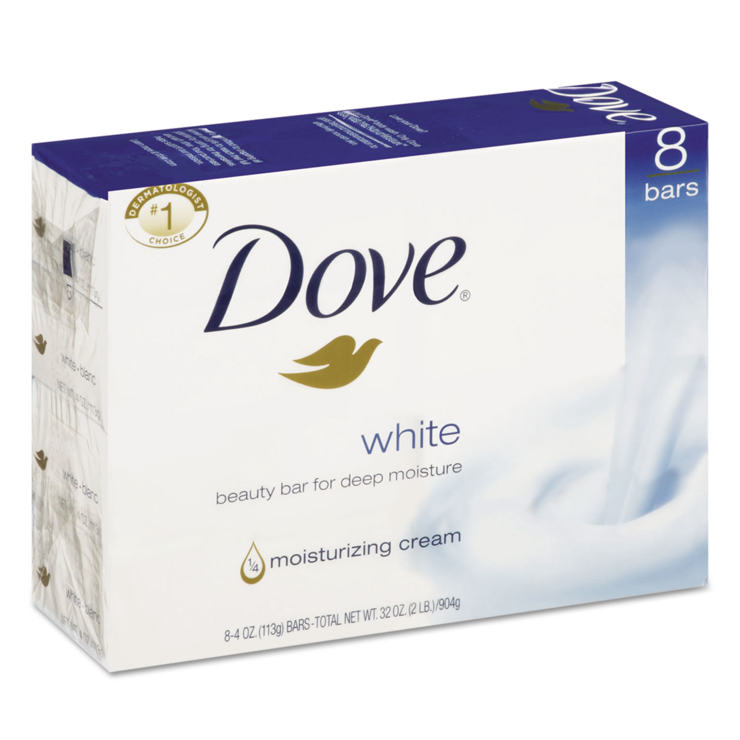  Dove CB610795 White Beauty Bar, Light Scent, 4.25 oz, 72/Carton (DVOCB610795CT) 