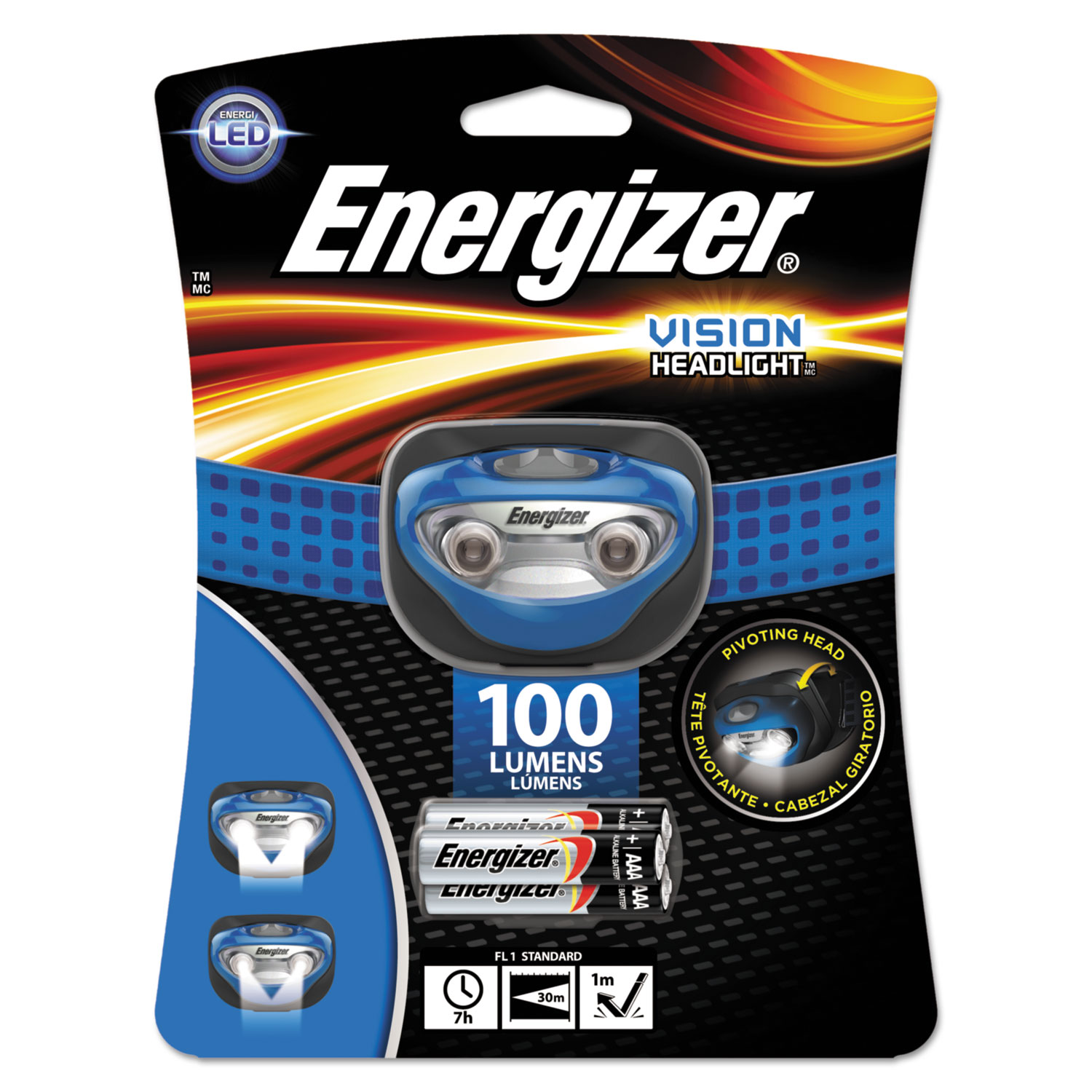  Energizer HDA32E LED Headlight, 3 AAA Batteries (Included), Blue (EVEHDA32E) 