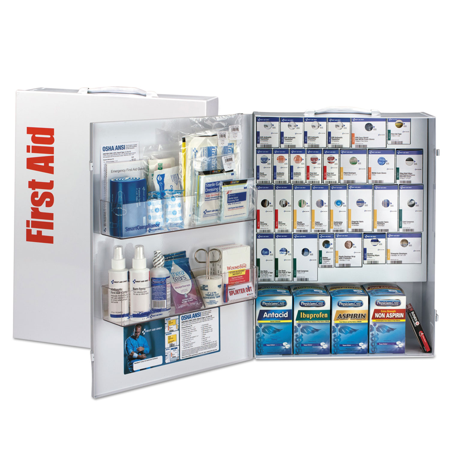  First Aid Only 90732 ANSI 2015 SmartCompliance First Aid Kit for 150 People, 925 Pieces (FAO90732) 