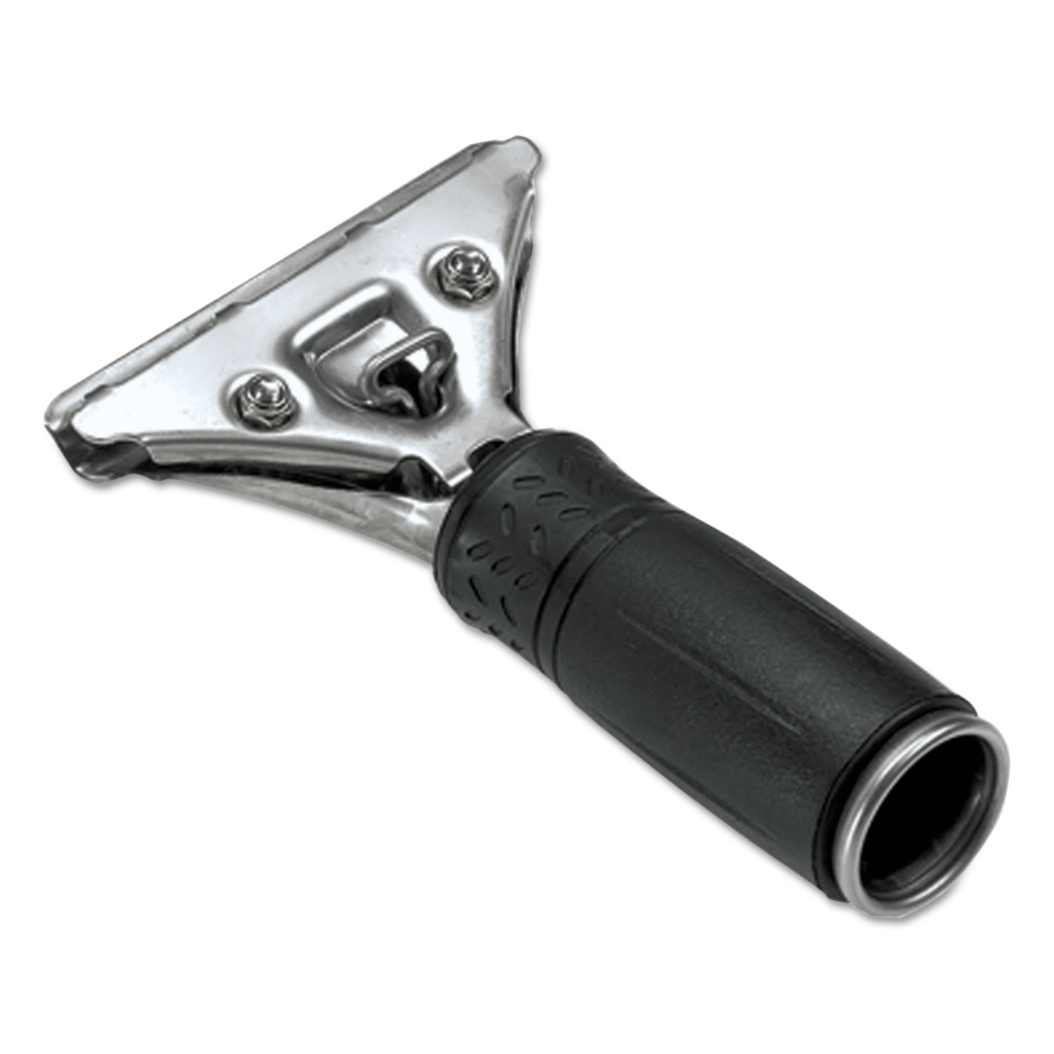  Unger PR000 Pro Stainless Steel Squeegee Handle, Rubber Grip, Black/Steel, Screw Clamp (UNGPR00) 