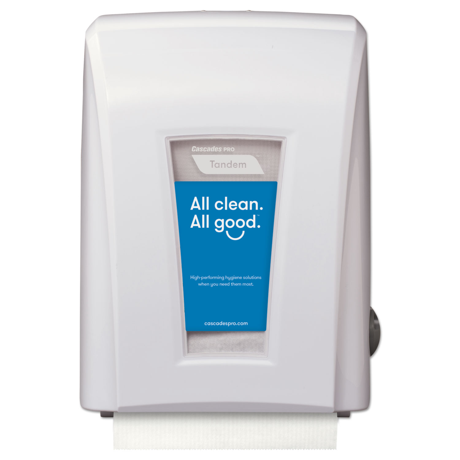 Tandem Mechanical No-Touch Towel Dispenser, 11.2 x 9 x 15.2, White