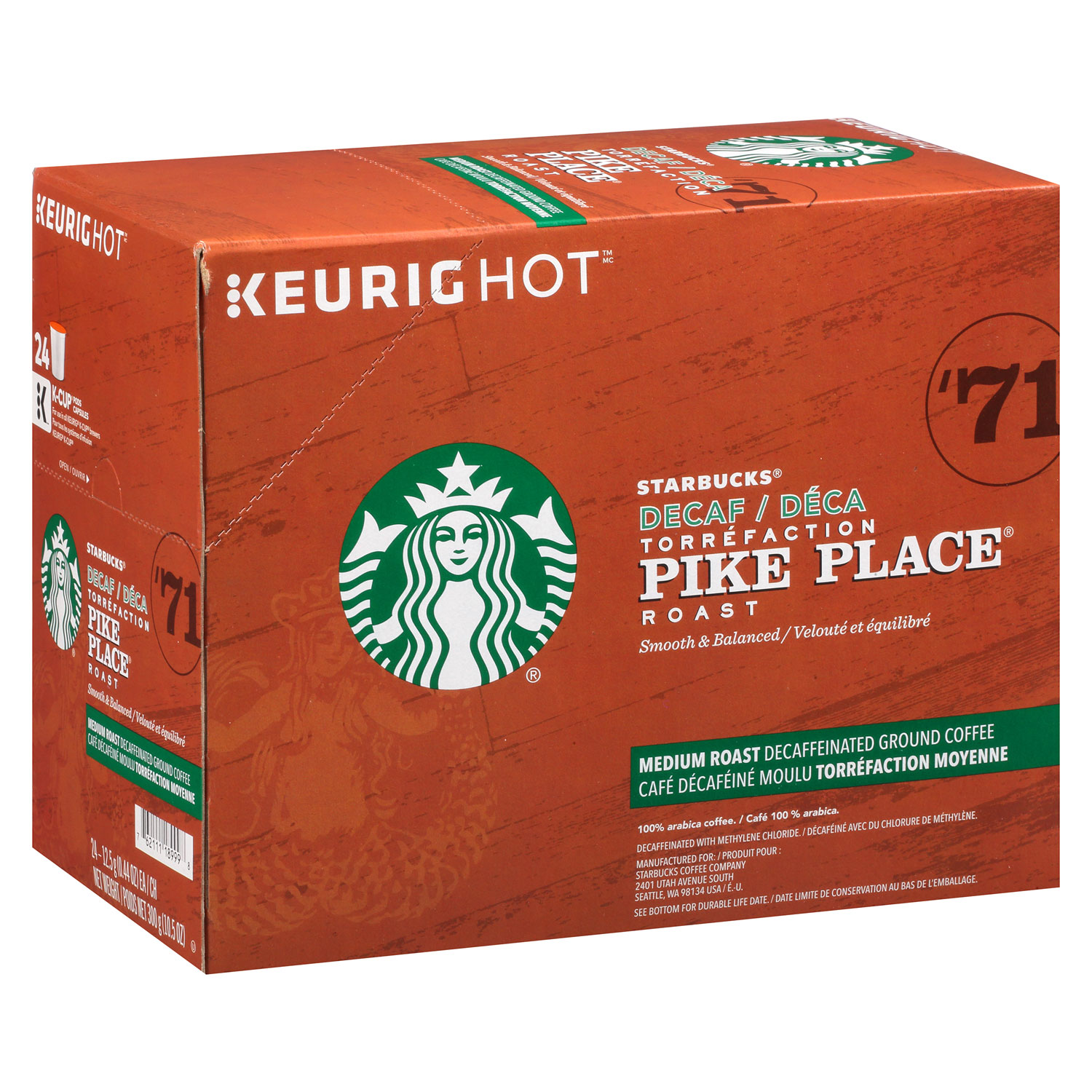 Starbucks® Pike Place Decaf Coffee KCups, 96/Carton Complete Supply