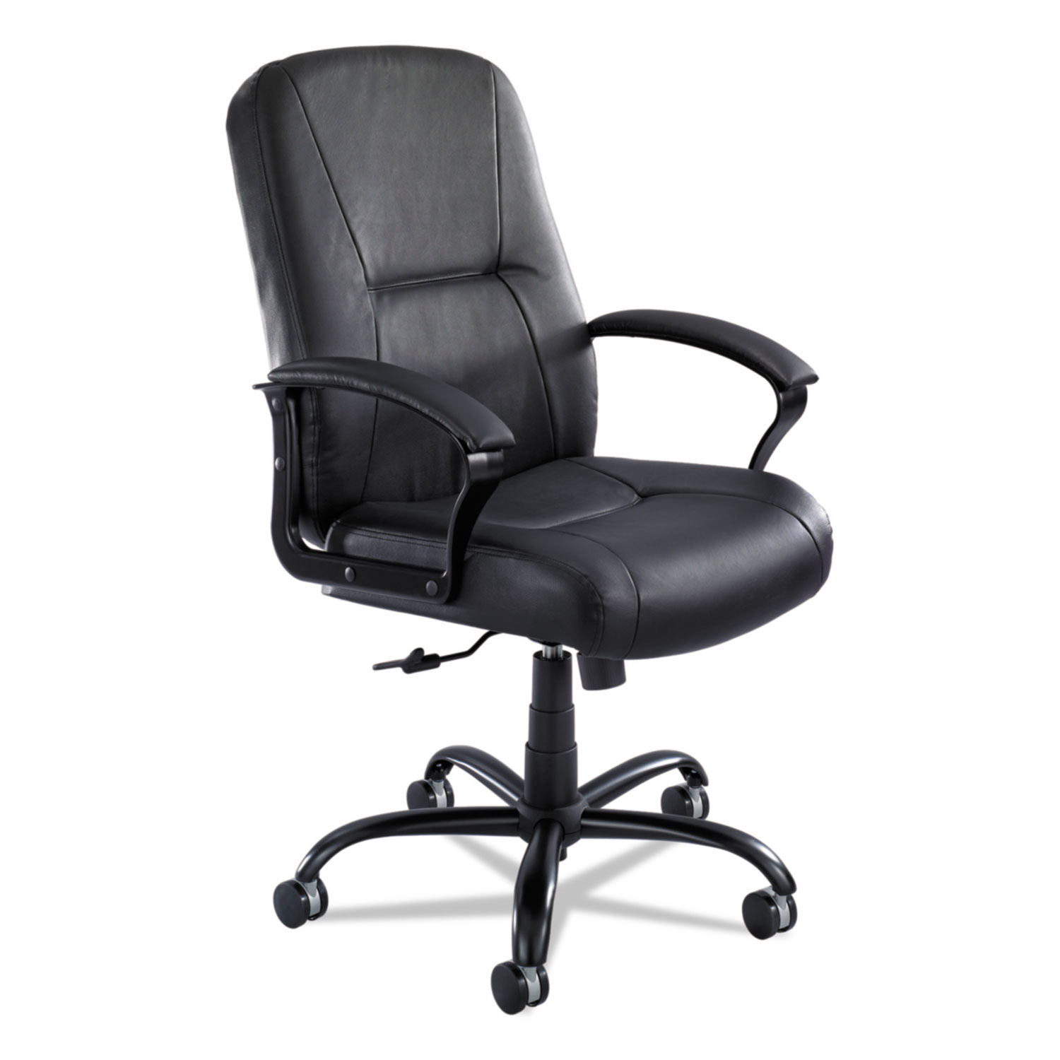 Serenity Big & Tall Leather Series High-Back Chair, Black Leather