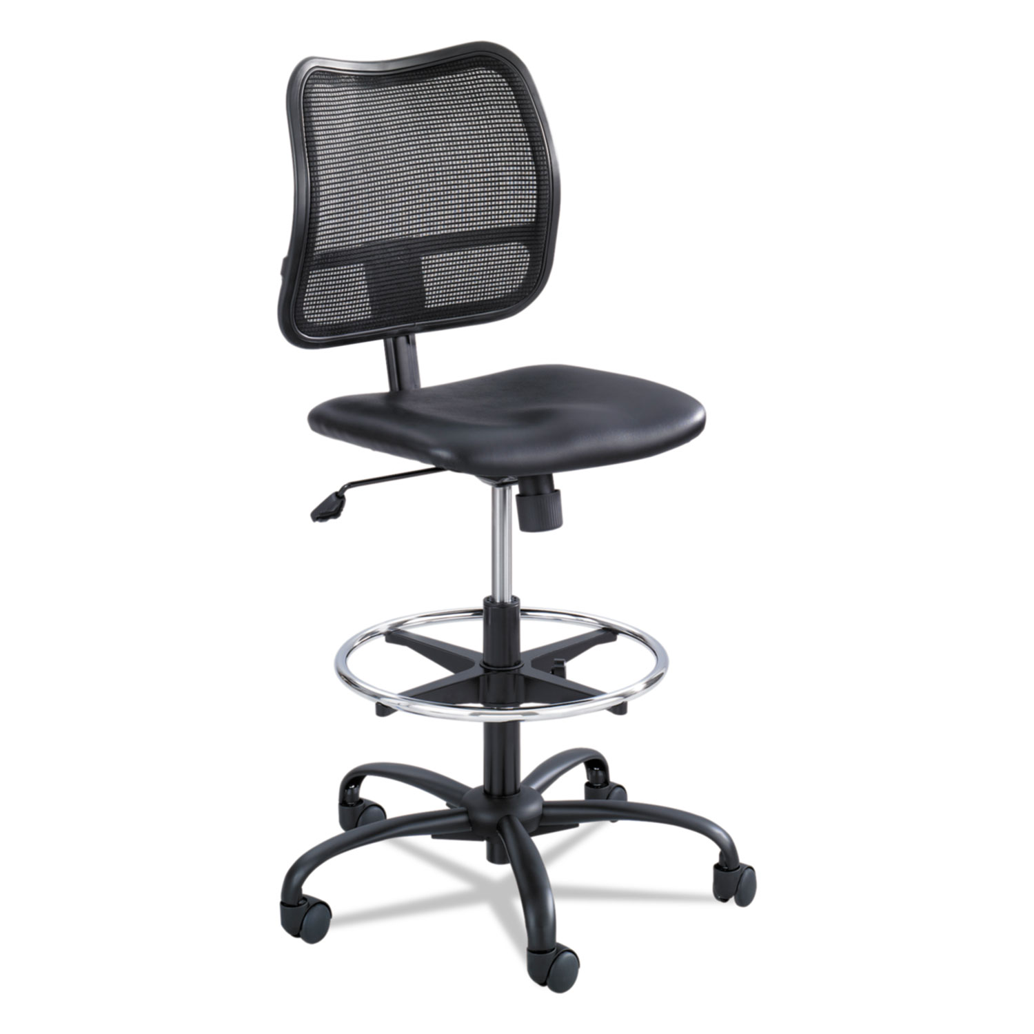  Safco 3395BV Vue Series Mesh Extended-Height Chair, 33 Seat Height, Supports up to 250 lbs., Black Seat/Black Back, Black Base (SAF3395BV) 