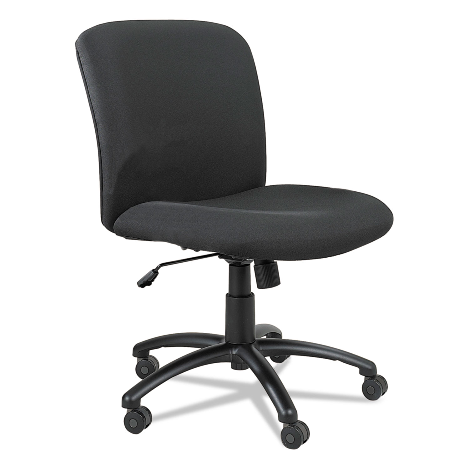  Safco 3491BL Uber Big and Tall Series Mid Back Chair, Supports up to 500 lbs., Black Seat/Black Back, Black Base (SAF3491BL) 