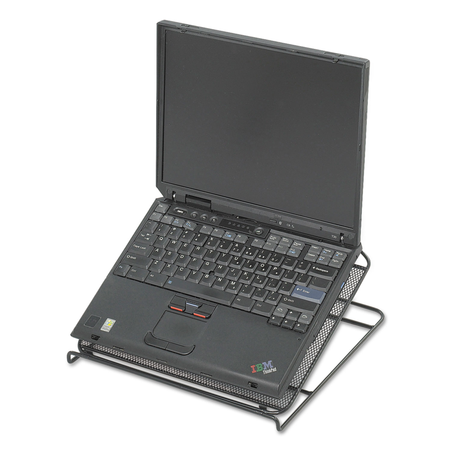  Safco 2161BL Onyx Adjustable Steel Mesh Laptop Stand, 12 1/4 x 12 1/4 x 1, Black (SAF2161BL) 
