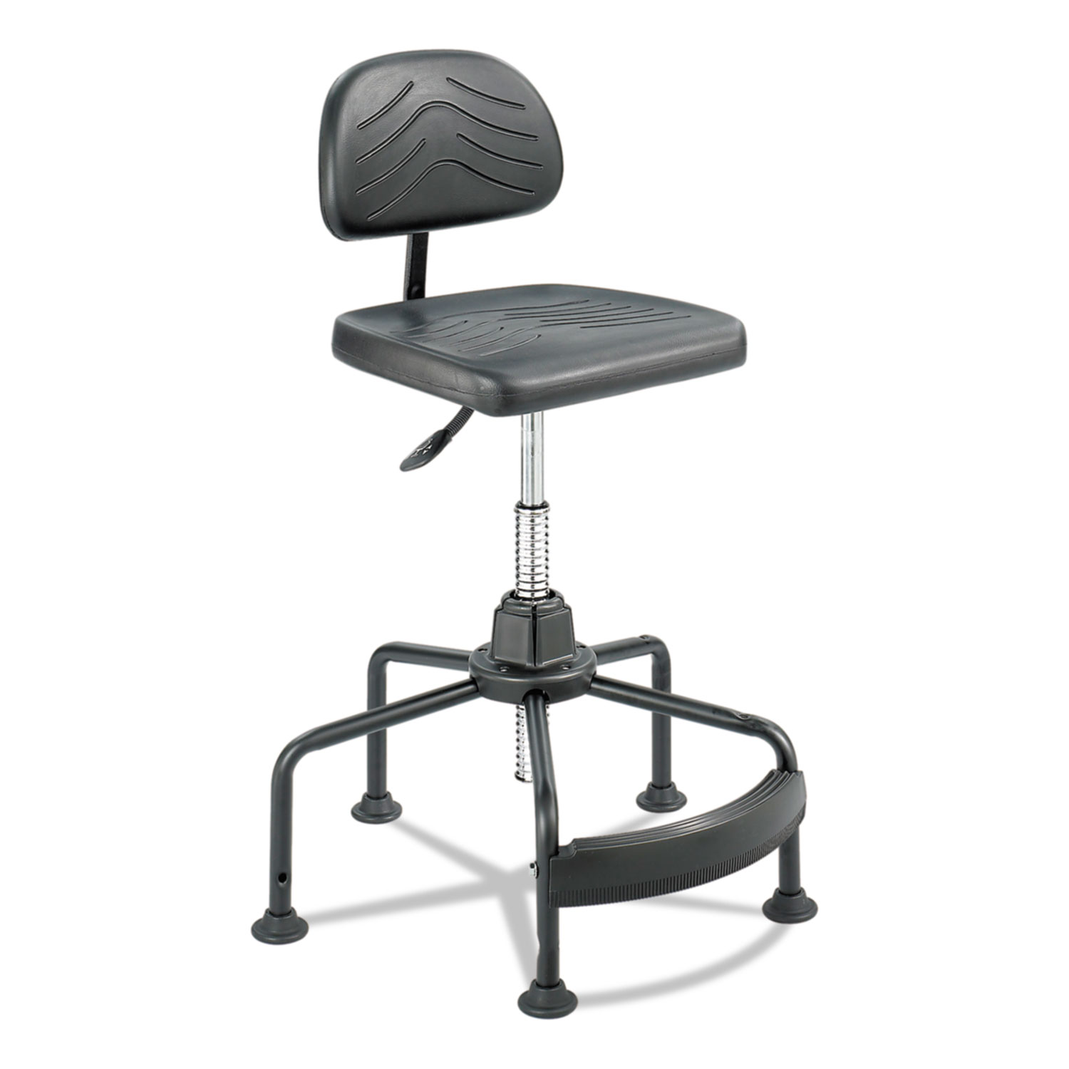  Safco 5117 Task Master Economy Industrial Chair, 35 Seat Height, Supports up to 250 lbs., Black Seat/Black Back, Black Base (SAF5117) 