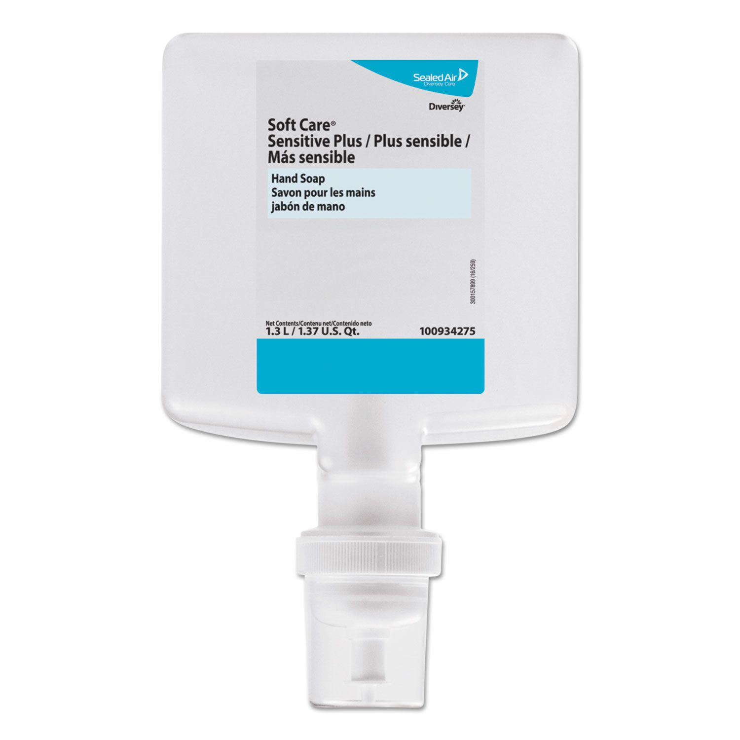  Diversey 100934275 Soft Care Sensitive Plus Hand Soap, 1.3 L Cartridge, 6/Carton (DVO100934275) 
