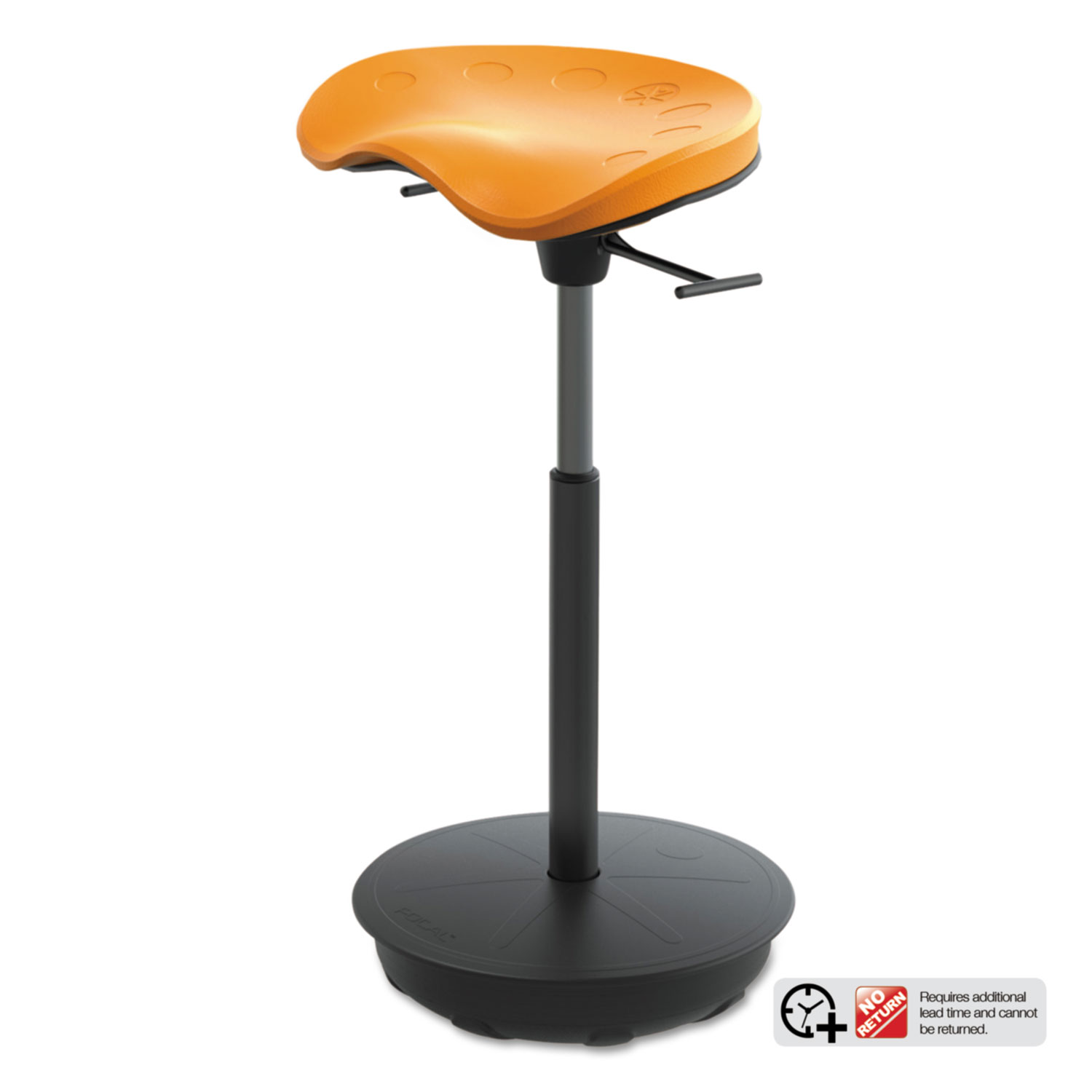  Safco FWS-1000-CT Pivot Seat by Focal Upright, Citrus/Citrus, Black Base (SAFFWS1000CT) 