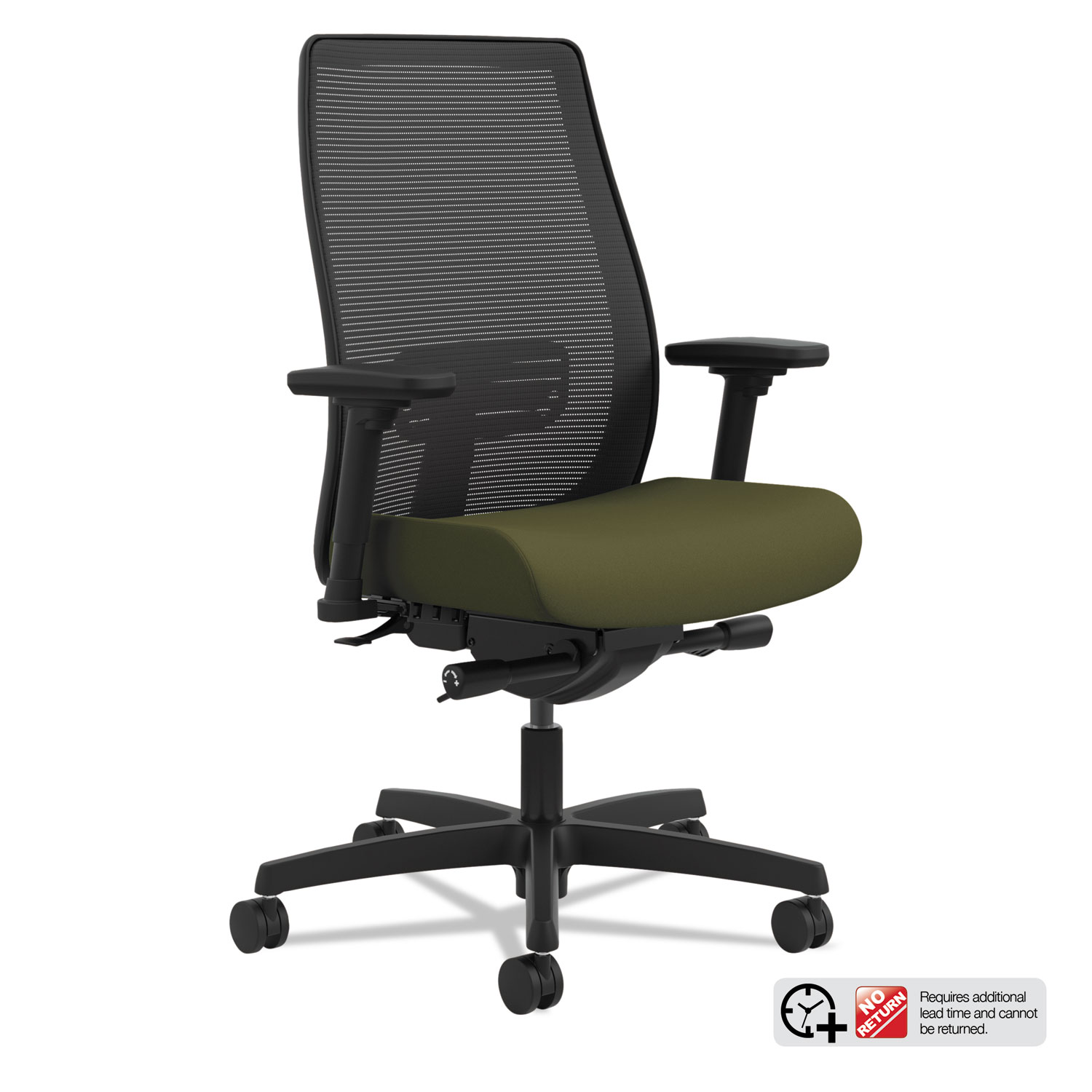  HON HLWM.Y2.A.H.IM.CU82.SB.N Endorse Mesh Mid-Back Work Chair, Supports up to 300 lbs., Olivine Seat/Black Back, Black Base (HONLWIM2ACU82) 