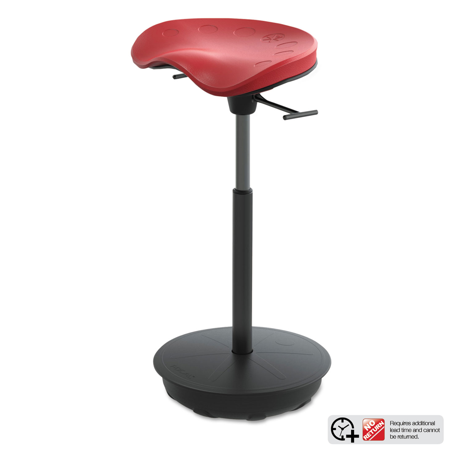  Safco FWS-1000-RD Pivot Seat by Focal Upright, Red Seat, Red Back, Black Base (SAFFWS1000RD) 