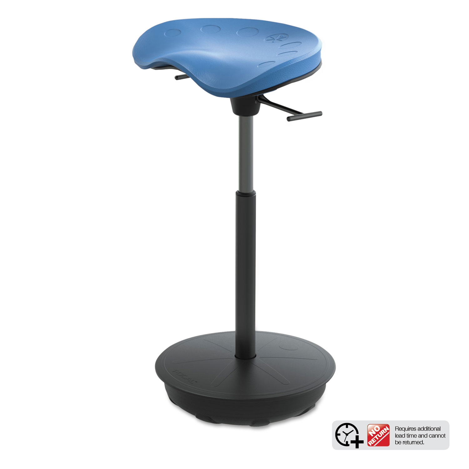  Safco FWS-1000-BL Pivot Seat by Focal Upright, Cobalt Blue/Cobalt Blue, Black Base (SAFFWS1000BL) 