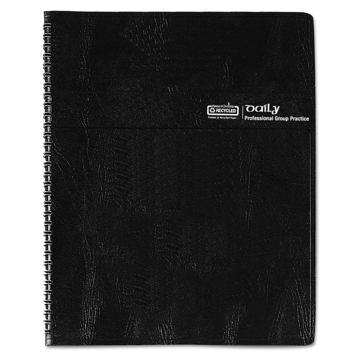 Eight-Person Group Practice Daily Appointment Book, 8 x 11, Black, 2018
