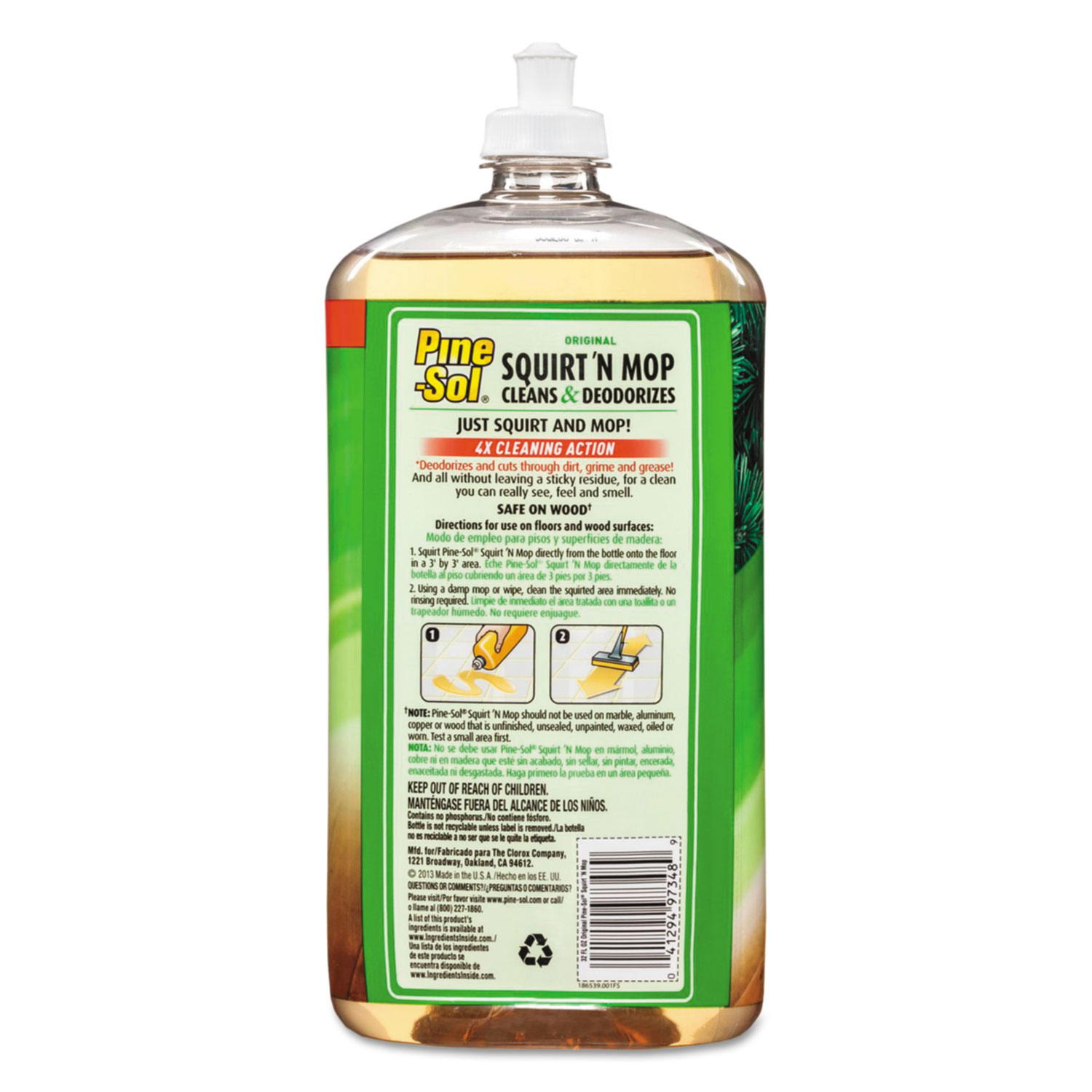Squirt n Mop Multi-Surface Floor Cleaner, 32 oz Bottle, Original Scent, 6/CT