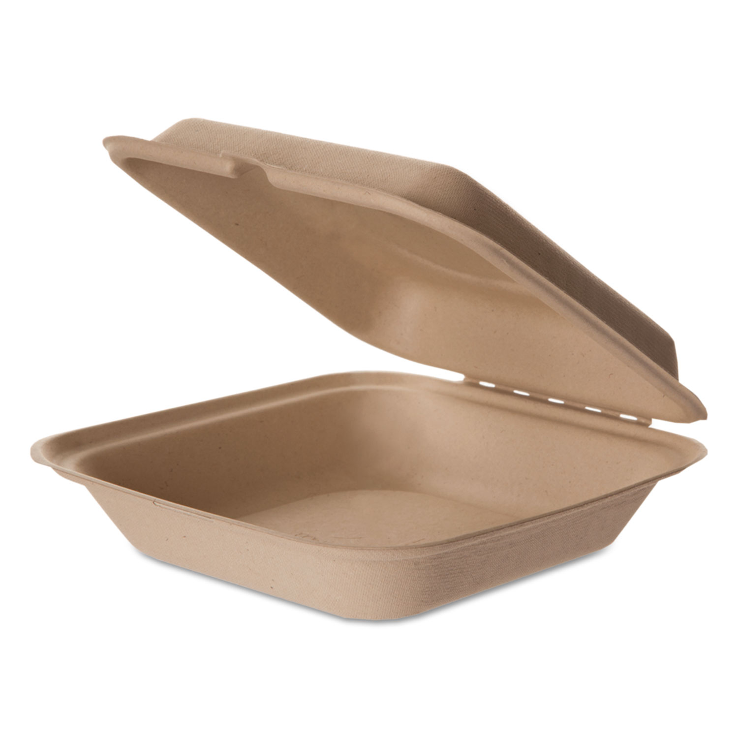  Eco-Products EP-HCW81 Wheat Straw Hinged Clamshell Containers, 8 x 8 x 3, 200/Carton (ECOEPHCW8) 