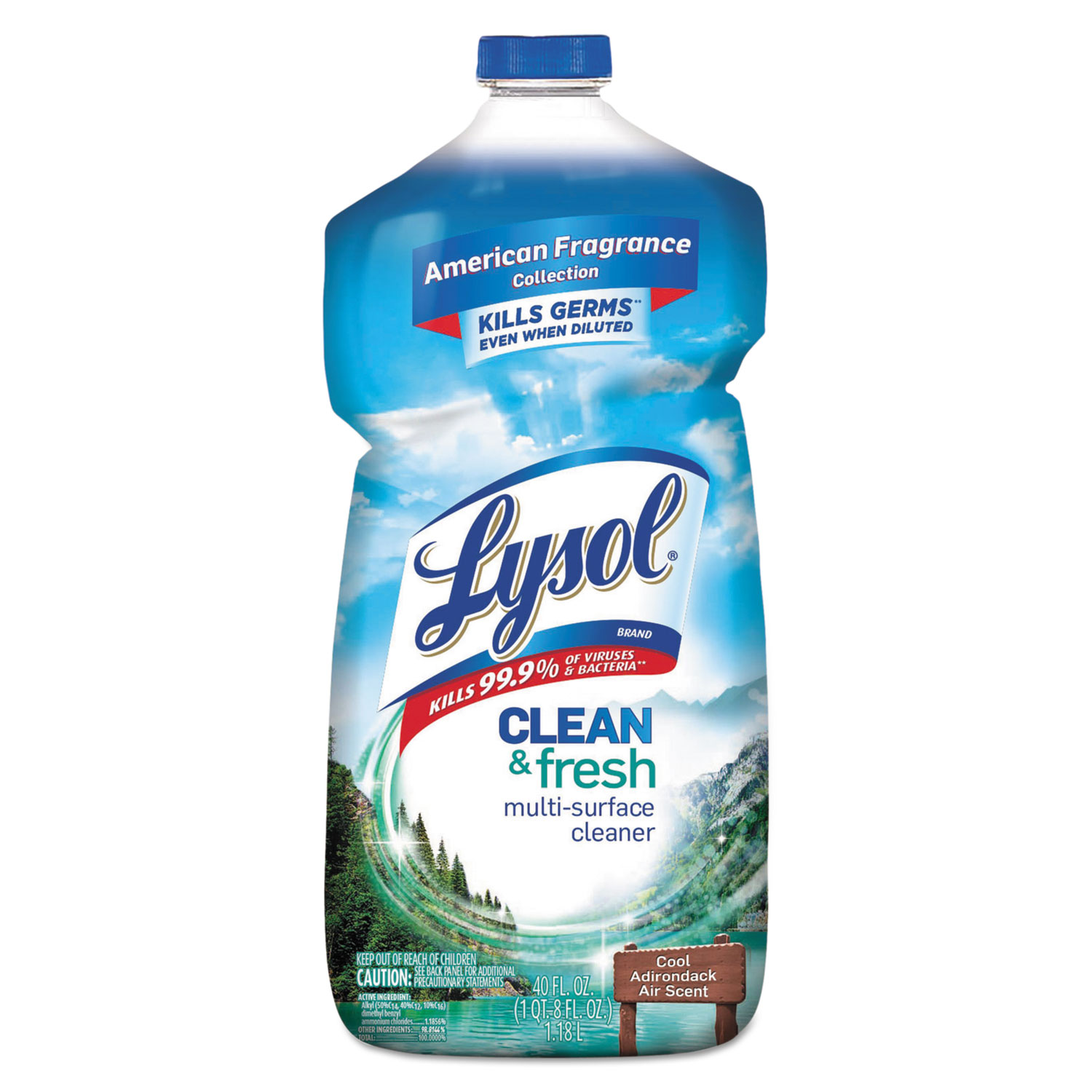  LYSOL Brand 19200-78630 Clean and Fresh Multi-Surface Cleaner, Cool Adirondack Air, 40 oz Bottle (RAC78630CT) 