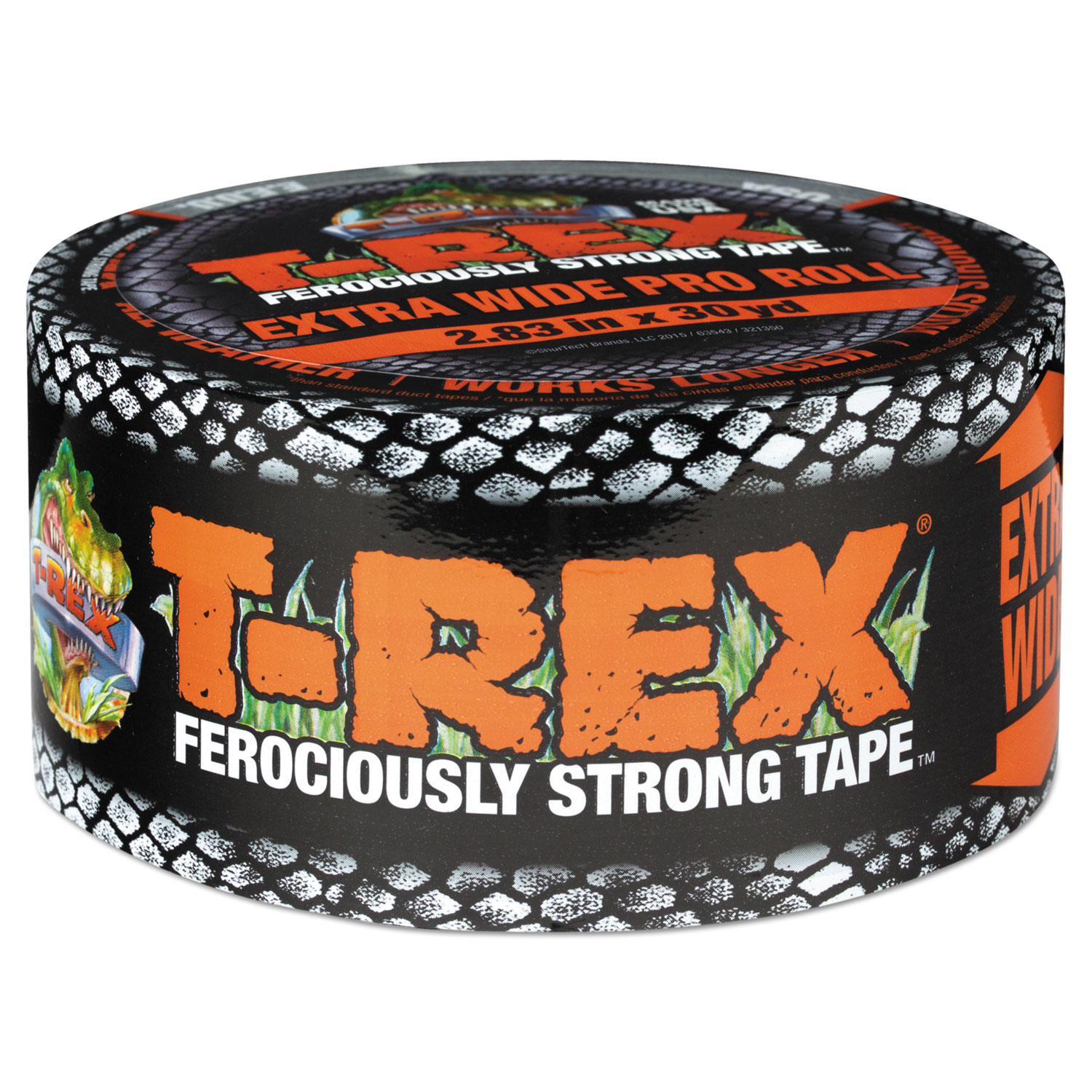 T-Rex Duct Tape, 17 mil, 2.83 x 30 yds, 3 Core, Silver