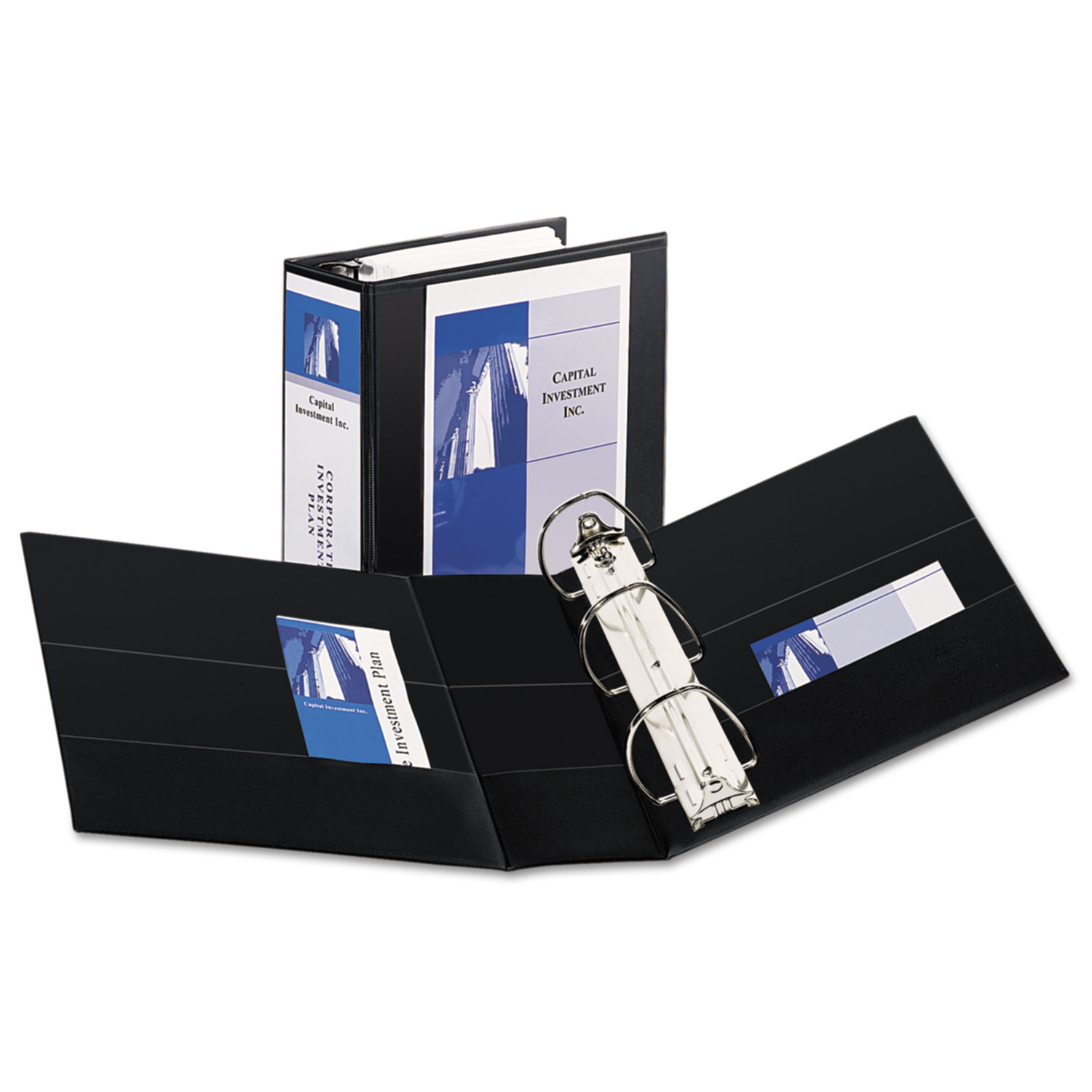  Avery 09900 Durable View Binder with DuraHinge and EZD Rings, 3 Rings, 5 Capacity, 11 x 8.5, Black (AVE09900) 