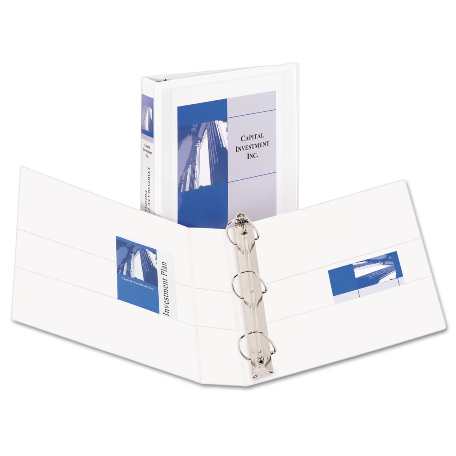 Durable View Binder with DuraHinge and EZD Rings, 3 Rings, 1.5" Capacity, 11 x 8.5, White