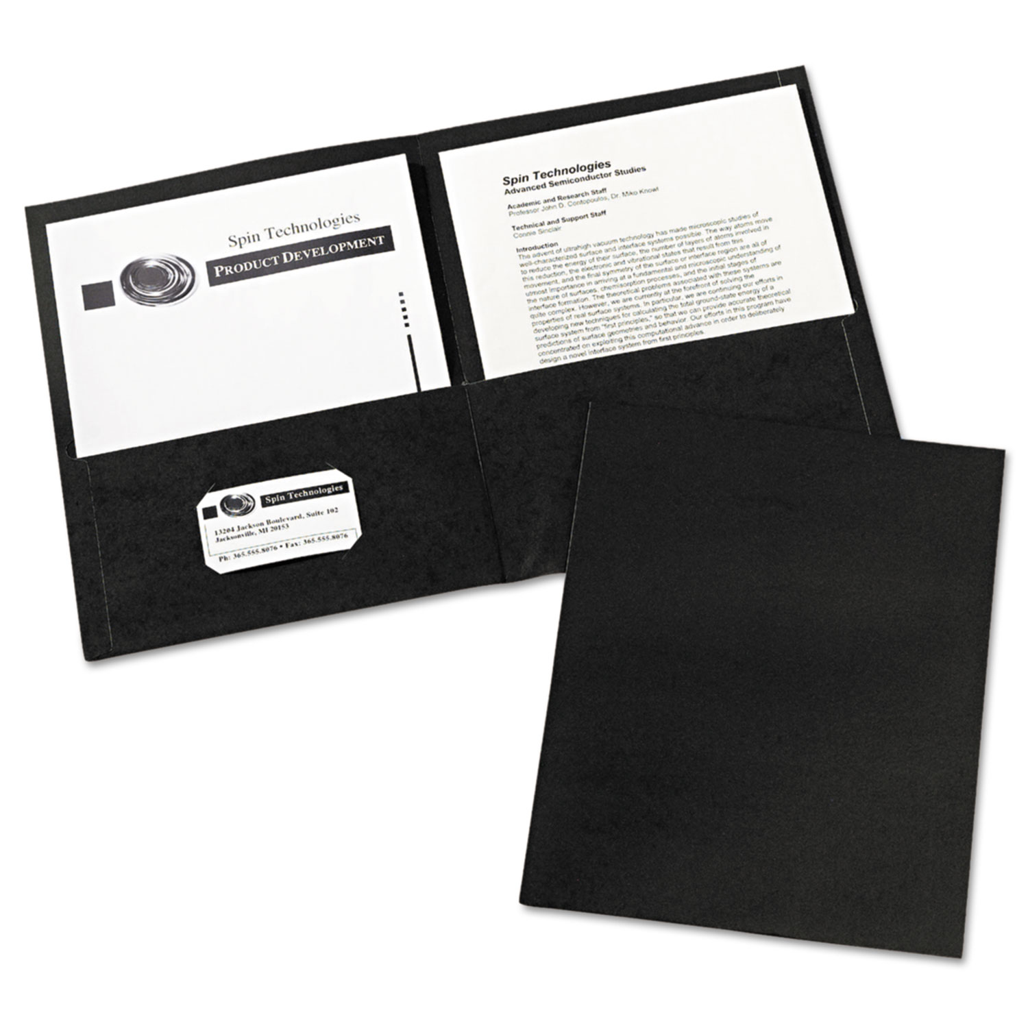  Avery 47988 Two-Pocket Folder, 40-Sheet Capacity, Black, 25/Box (AVE47988) 