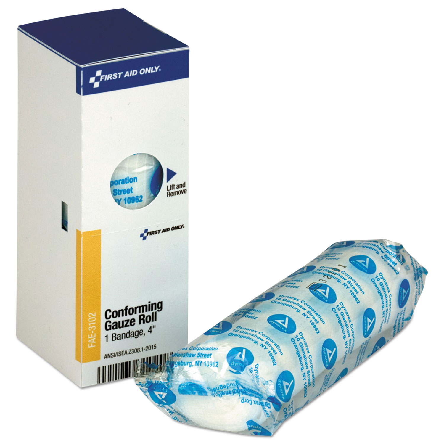  First Aid Only FAE-3102 Gauze Refill for ANSI-Compliant First Aid Kit, 4 Conforming Gauze Roll (FAOFAE3102) 