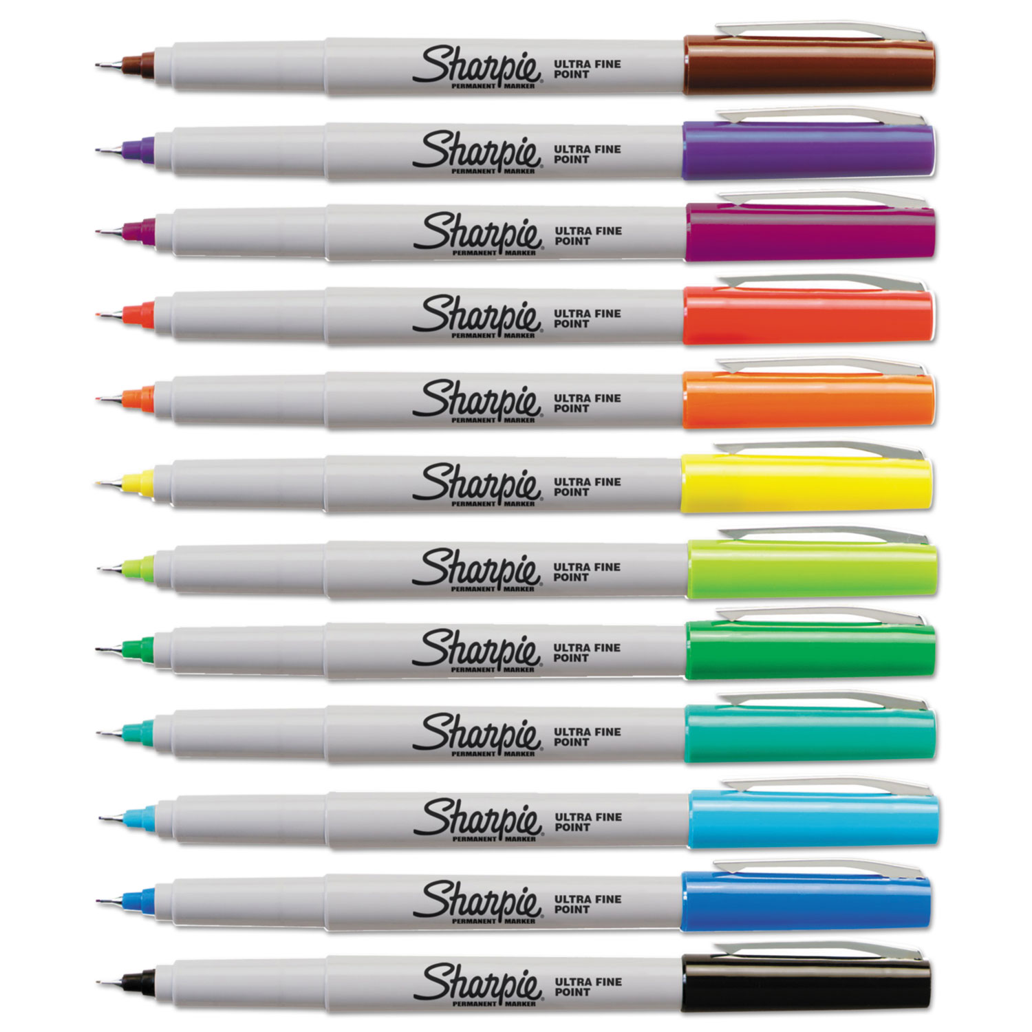 Sharpie Retractable Permanent Marker, Fine Bullet Tip, Assorted Colors, 12/Set (SAN32707)