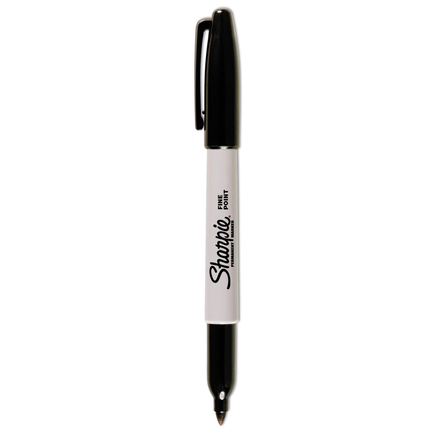 Sharpie Permanent Markers, Fine Point, Black Ink, 12-Count