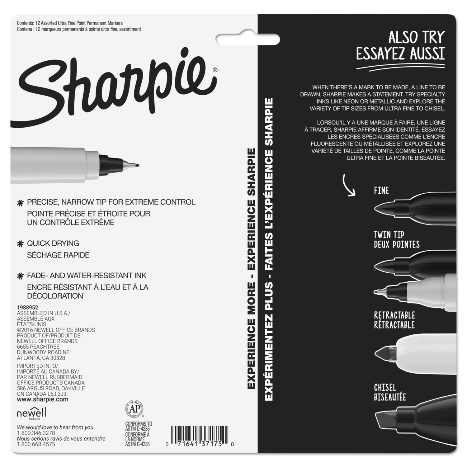 Sharpie - Extreme Marker, Fine Point, Black - Dozen