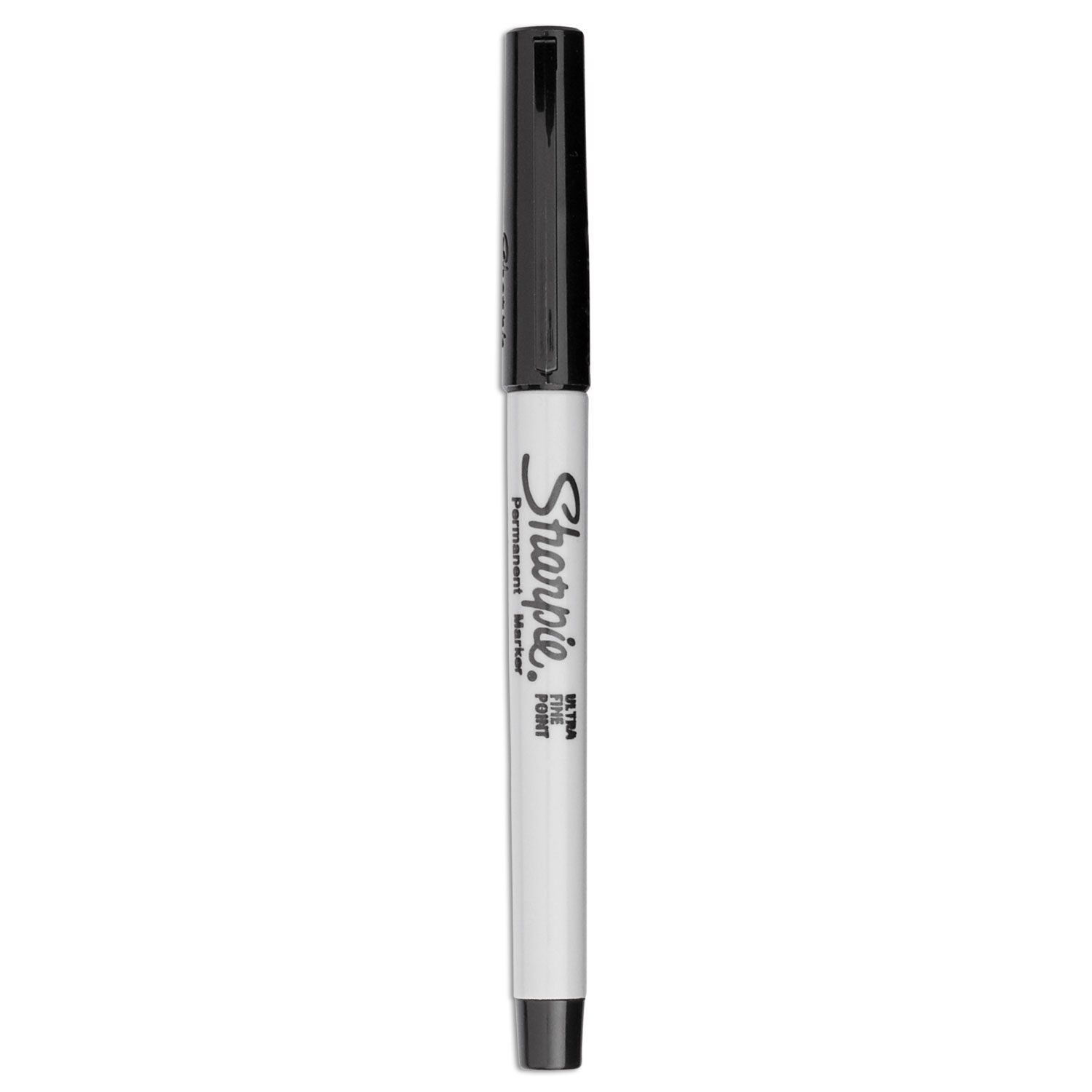 Sharpie 37001 Black Ultra-Fine Point Permanent Marker - 12/Pack