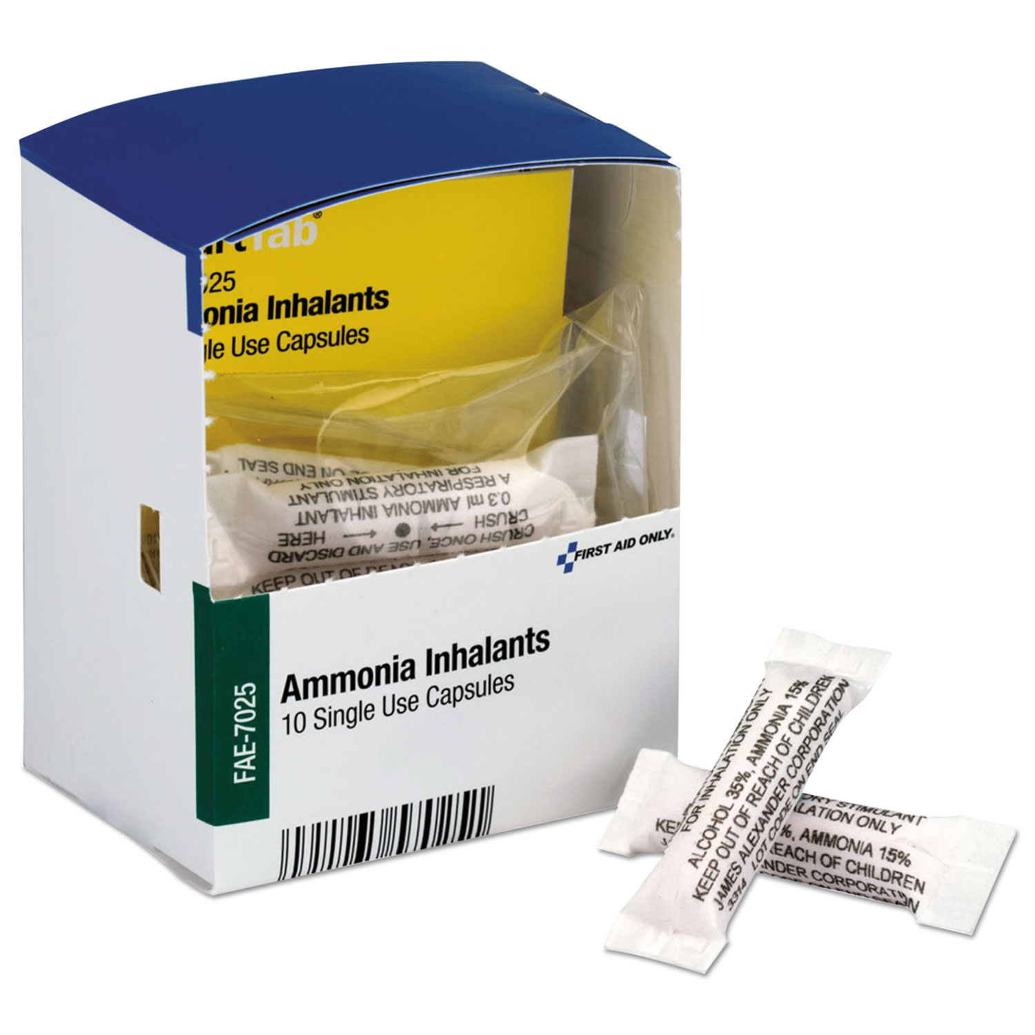  First Aid Only FAE-7025 Refill for SmartCompliance General Business Cabinet, Ammonia Inhalants, 10/Box (FAOFAE7025) 