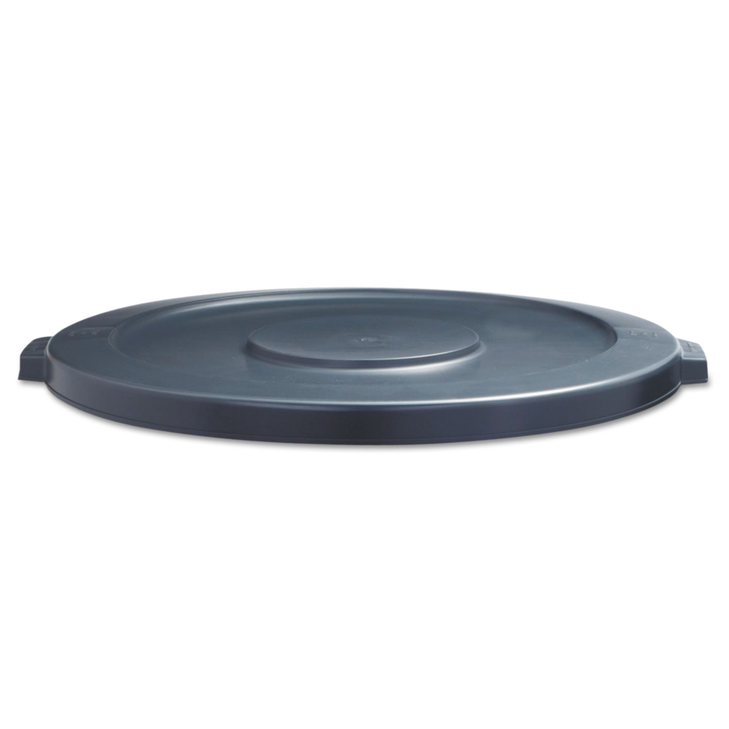 Lids for 44 gal Waste Receptacles, Flat-Top, Round, Plastic Gray