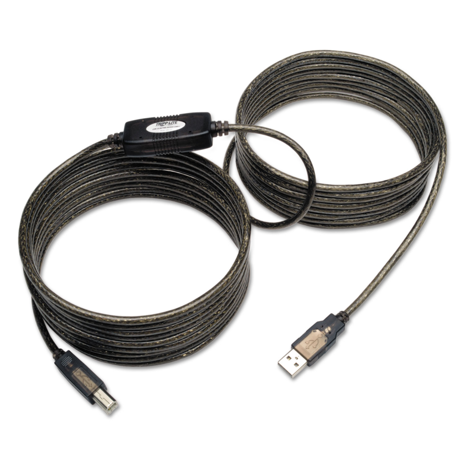  Tripp Lite U042-025 USB 2.0 Active Repeater Cable, A to B (M/M), 25 ft., Black (TRPU042025) 