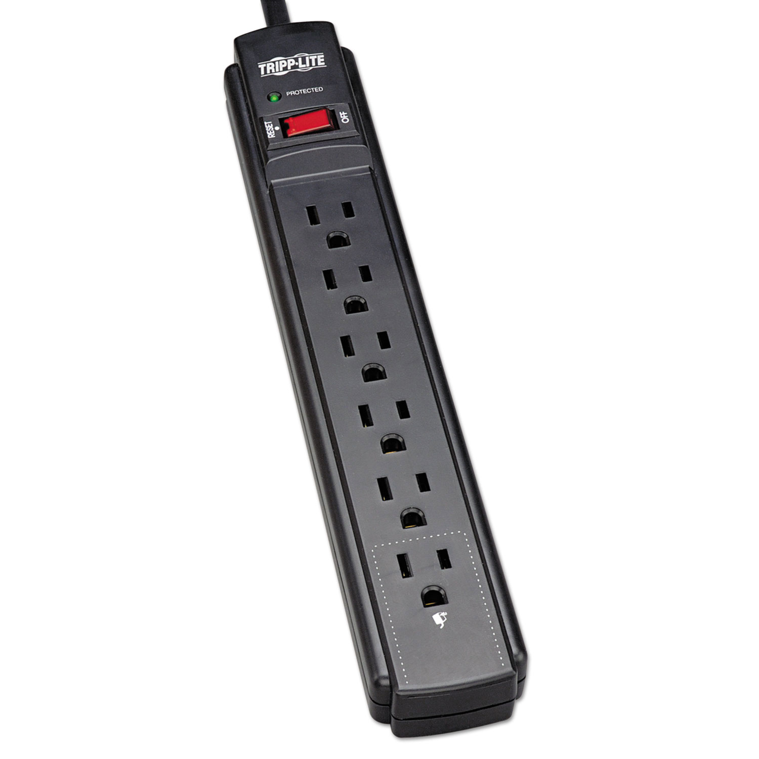  Tripp Lite TLP606B Protect It! Surge Protector, 6 Outlets, 6 ft. Cord, 790 Joules, Black (TRPTLP606B) 