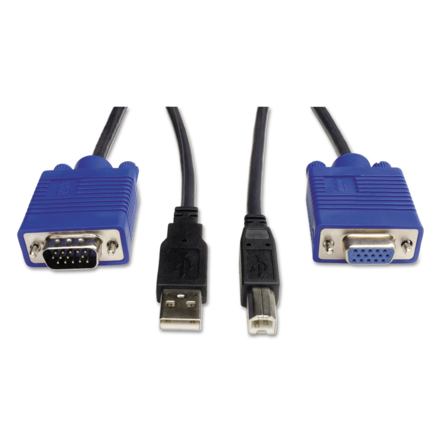 KVM Cable Kit, 6 ft, USB/HD15, Gray