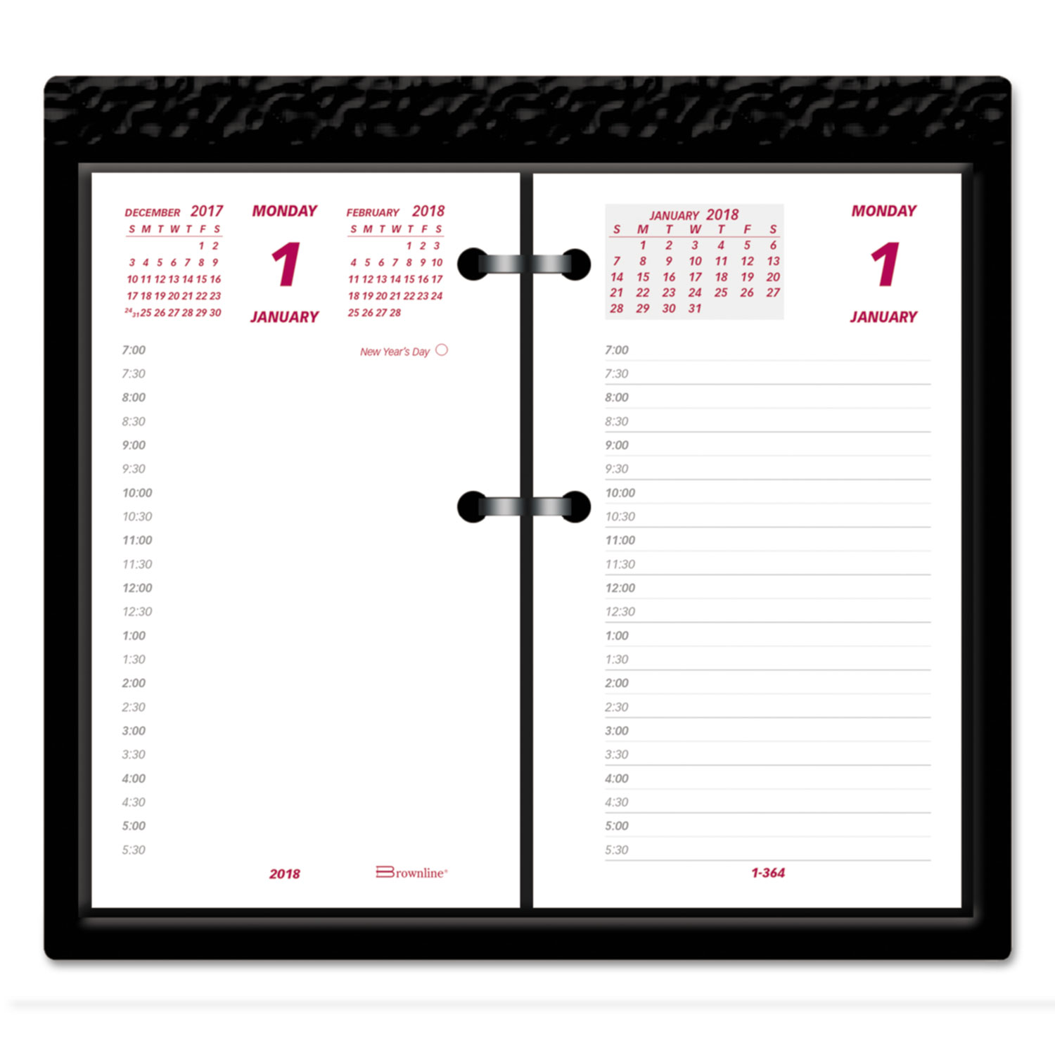 Daily Calendar Pad Refill, 6 x 3 1/2, 2018