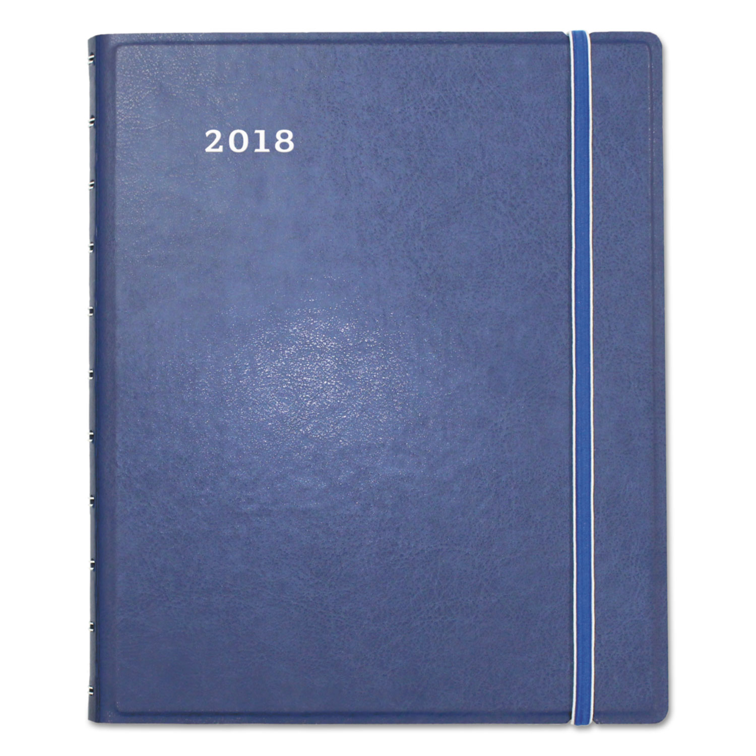 Soft-Touch Weekly Planner, 10 3/4 x 8 1/2, Blue, 2018