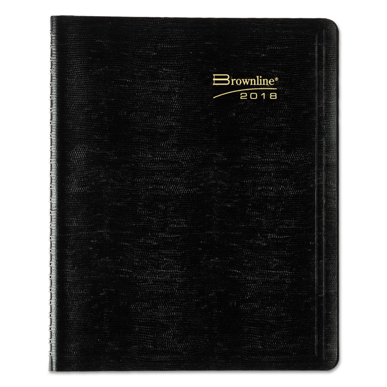 Essential Collection 14-Month Ruled Planner, 8 7/8 x 7 1/8, Black, 2018