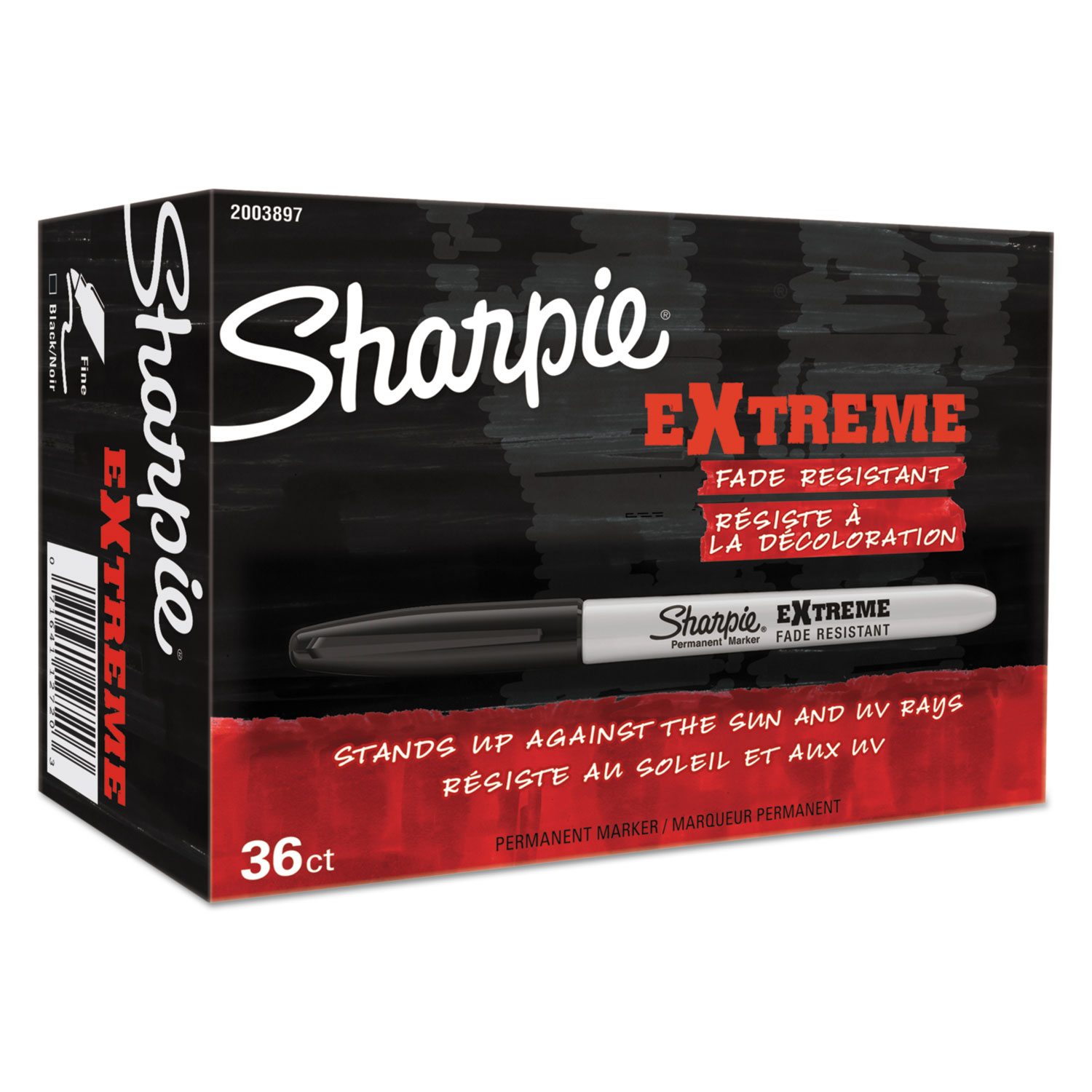  Sharpie 2003897 Extreme Marker, Fine Bullet Tip, Black, 36/Pack (SAN2003897) 