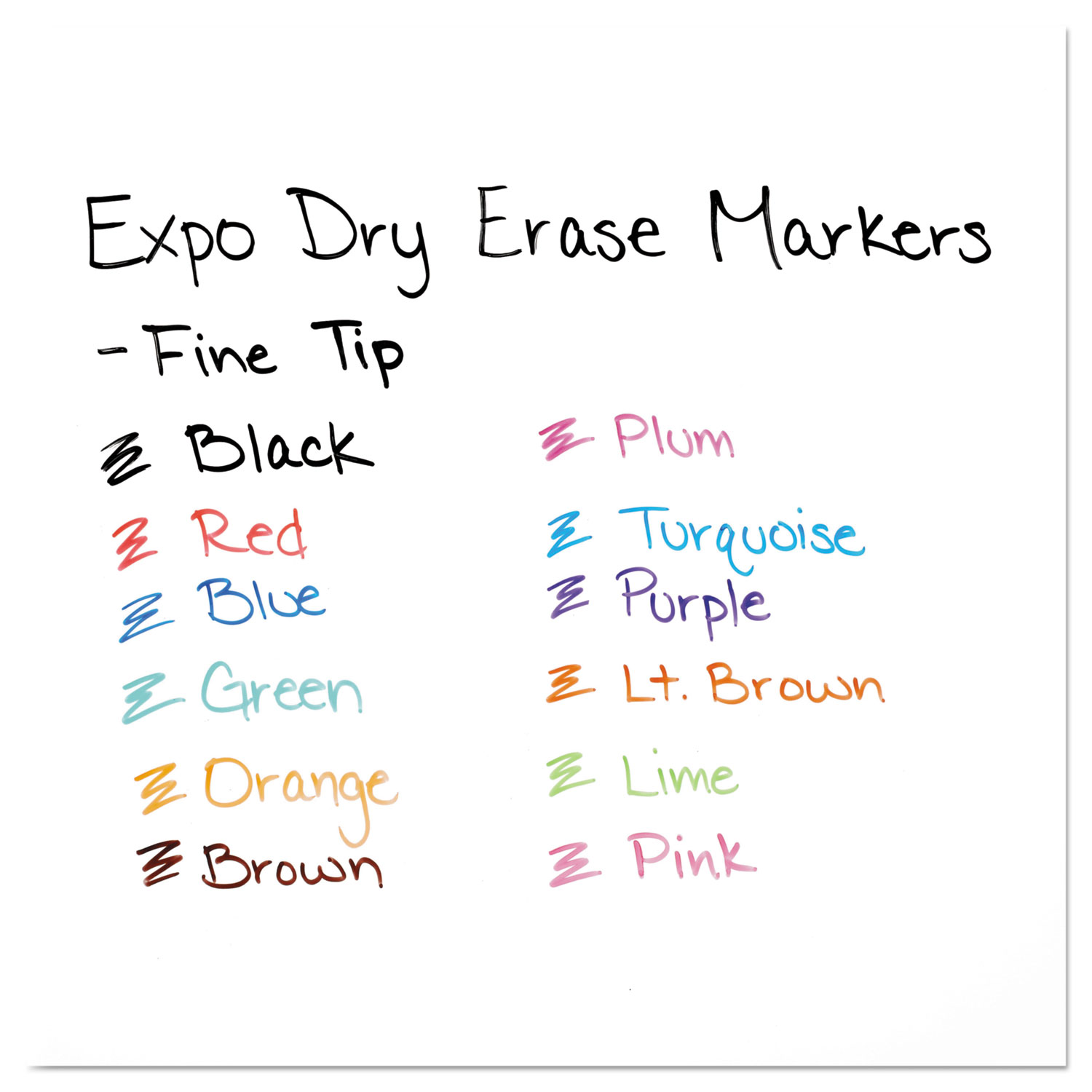 Low Odor Dry Erase Markers, Fine Tip - Office Pack, Assorted Colors, 36/Pack