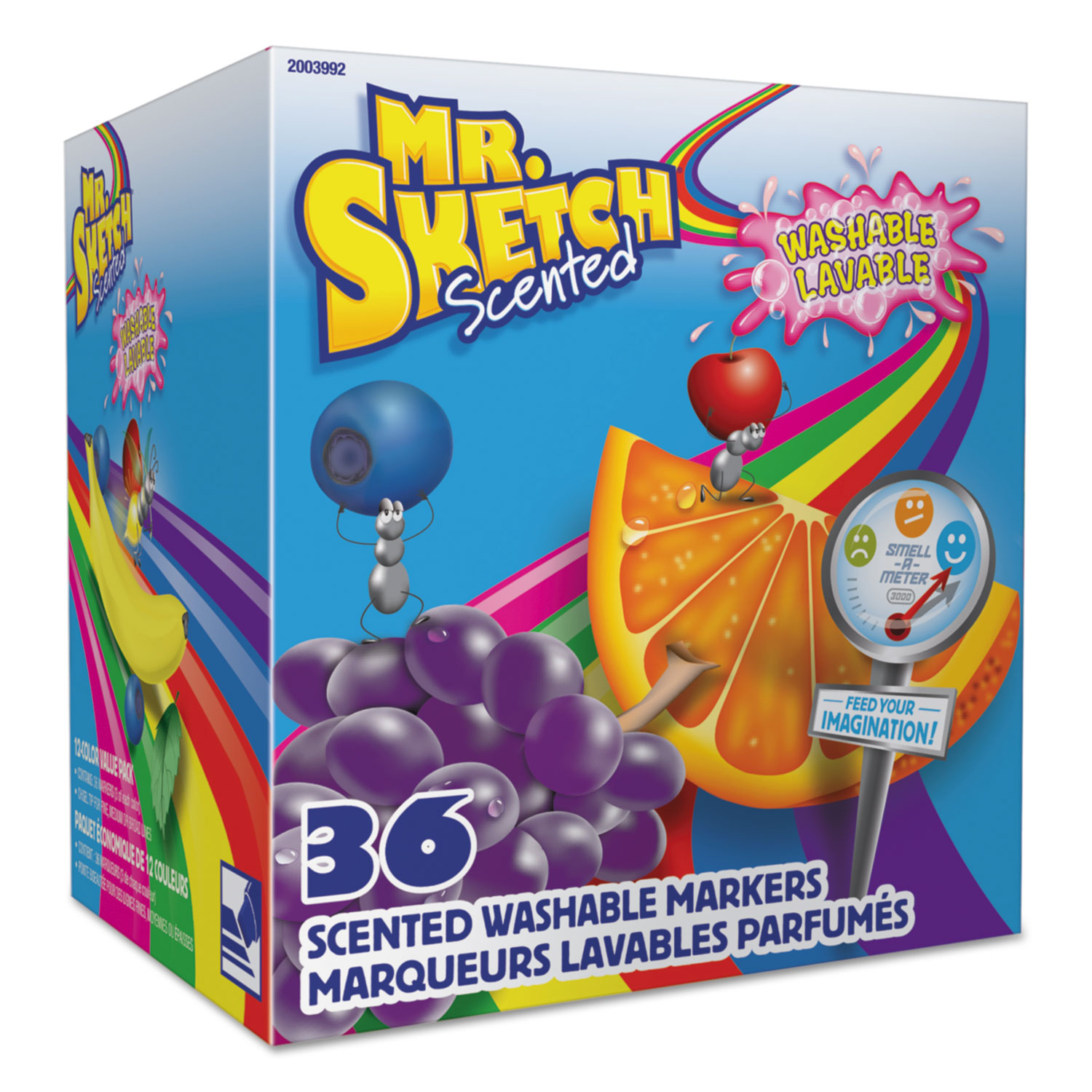 Mr. Sketch 2003992 Scented Washable Markers - Classroom Pack, Broad Chisel Tip, Assorted Colors, 36/Pack (SAN2003992) 