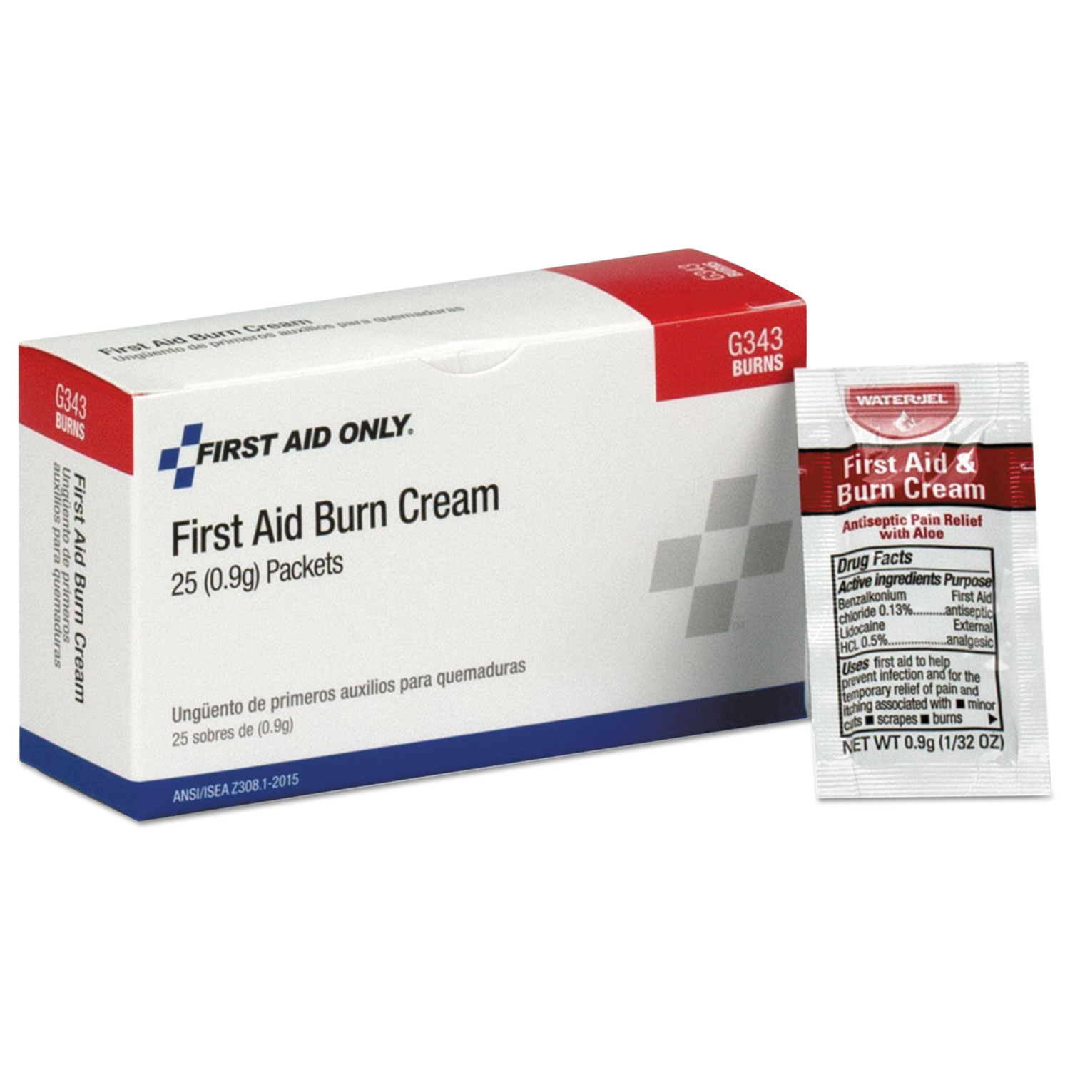  First Aid Only G343 24 Unit ANSI Class A+ Refill, Burn Cream, 25/Box (FAOG343) 