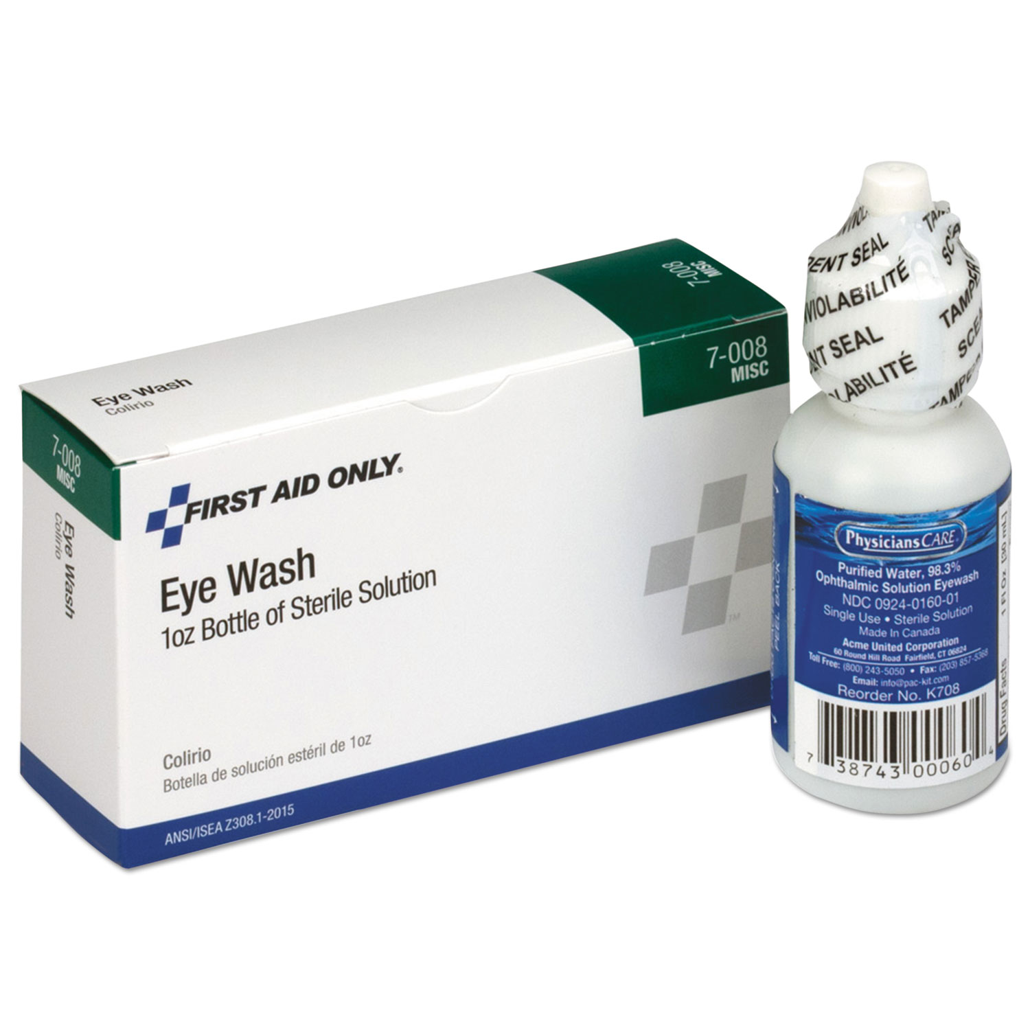  First Aid Only 7-008-001 24 Unit ANSI Class A+ Refill, Eyewash, 1 oz (FAO7008) 