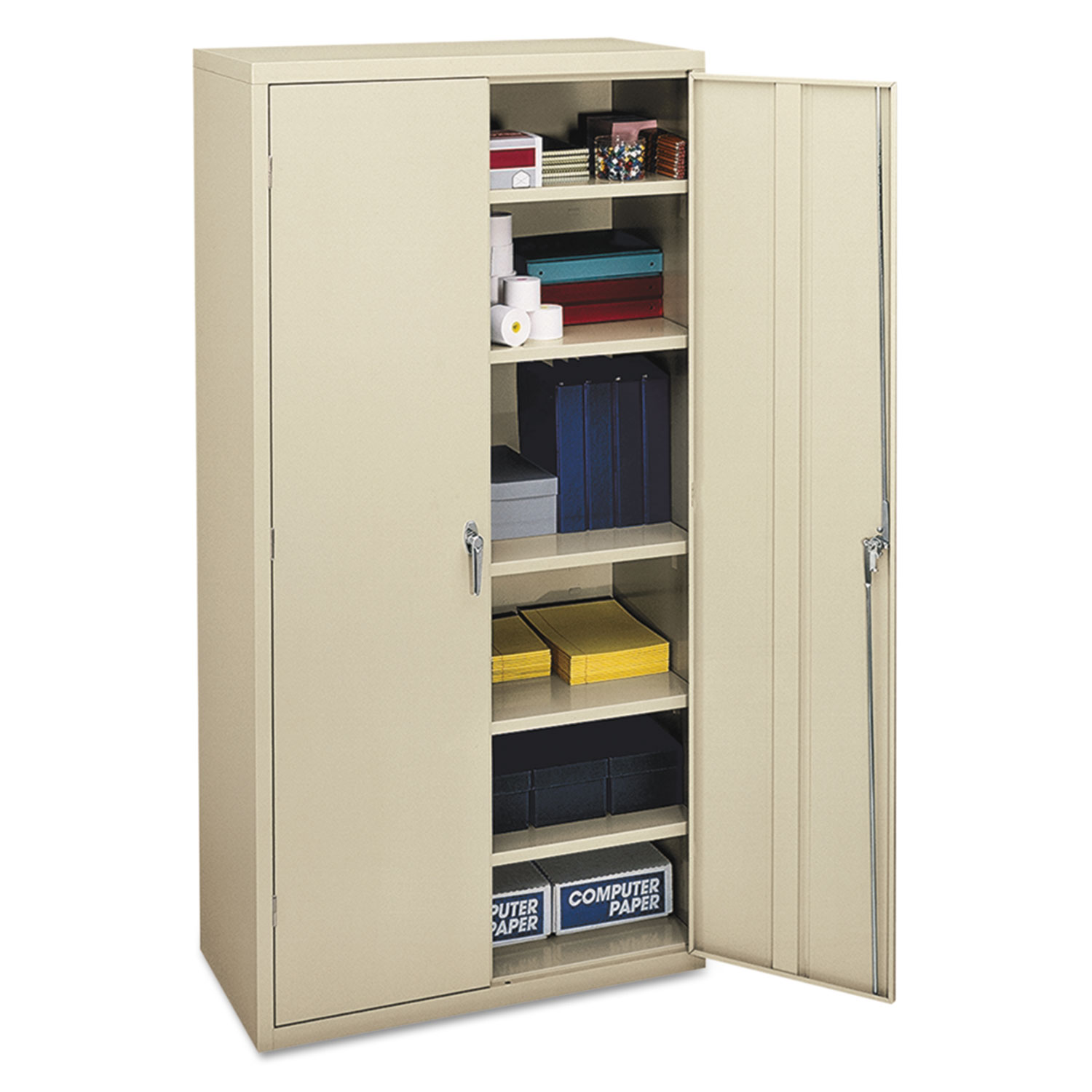  HON HSC1872.L.L Assembled Storage Cabinet, 36w x 18 1/8d x 71 3/4h, Putty (HONSC1872L) 