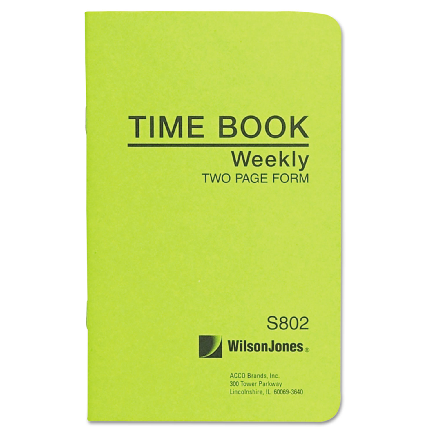  Wilson Jones WS802A Foreman's Time Book, Week Ending, 4-1/8 x 6-3/4, 36-Page Book (WLJS802) 