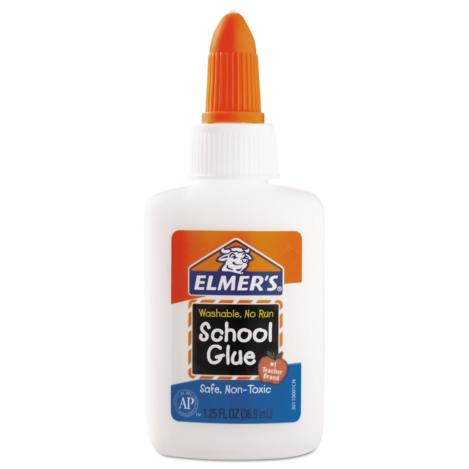  Elmer's E301 Washable School Glue, 1.25 oz, Dries Clear (EPIE301) 