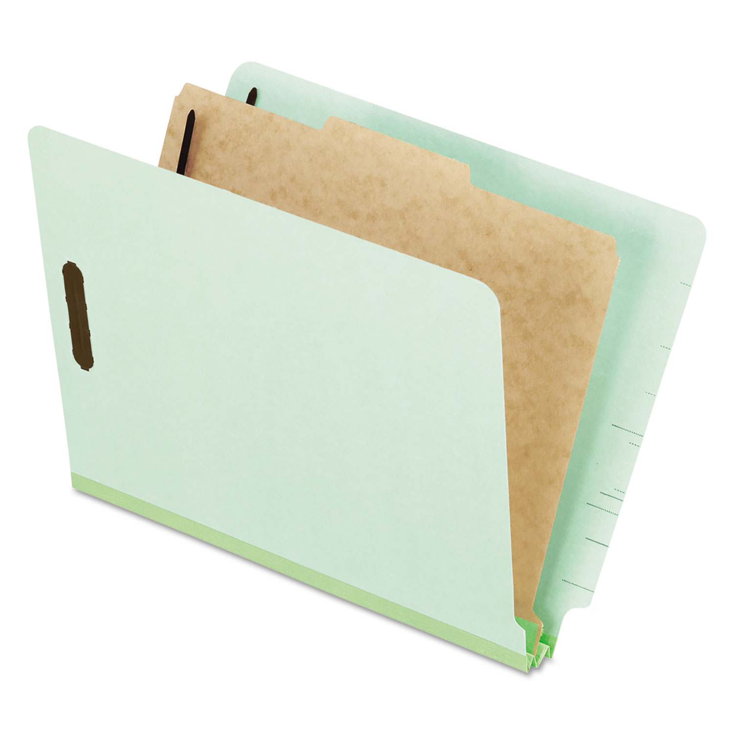 Pressboard End Tab Classification Folders, Letter, 1 Divider/4-Section, 10/Box