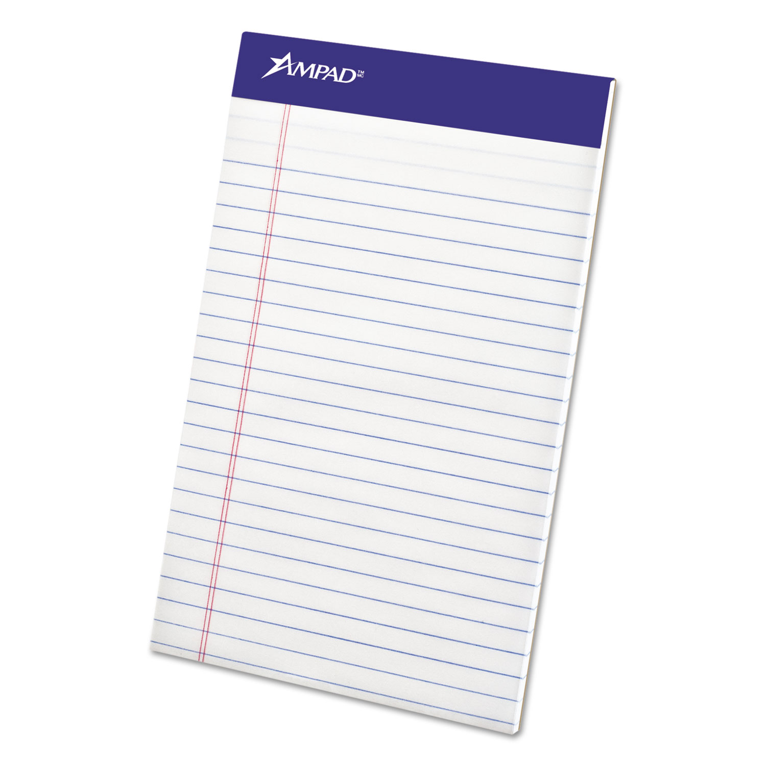  Ampad 20-304 Perforated Writing Pads, Narrow Rule, 5 x 8, White, 50 Sheets, Dozen (TOP20304) 