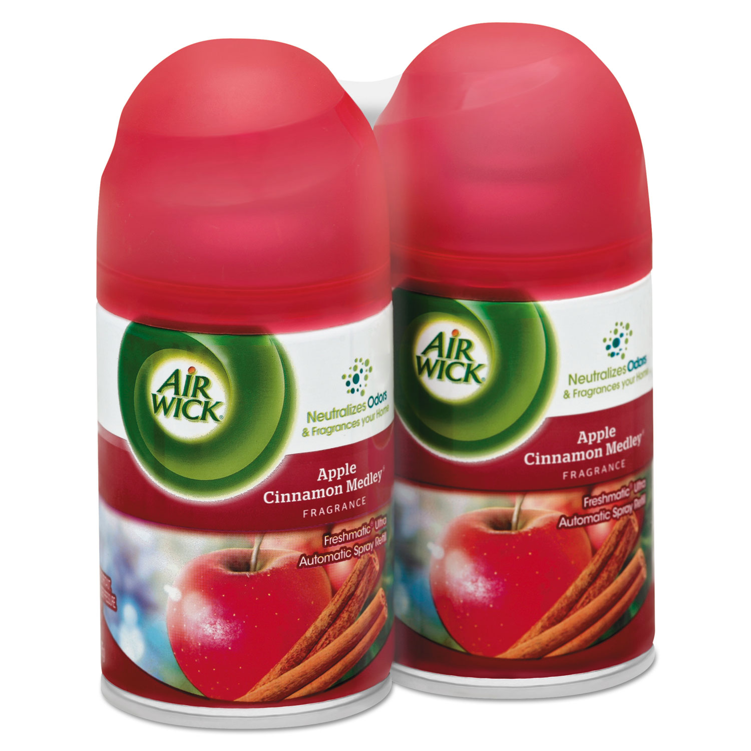Freshmatic Ultra Spray Refill, Apple Cinnamon Medley, Aerosol, 6.17 oz, 2/Pack