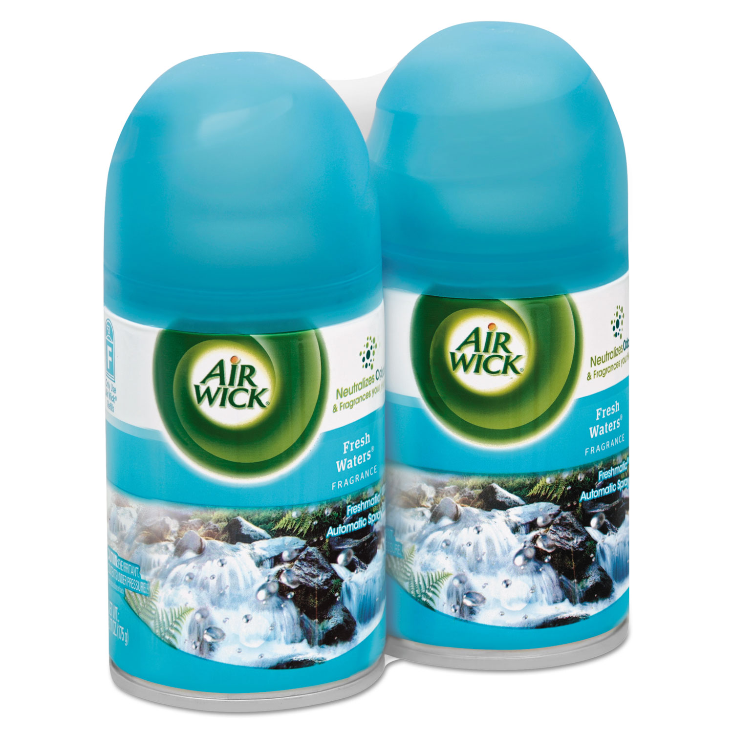 Freshmatic Ultra Automatic Spray Refill, Fresh Waters, Aerosol, 6.17 oz, 2/Pack
