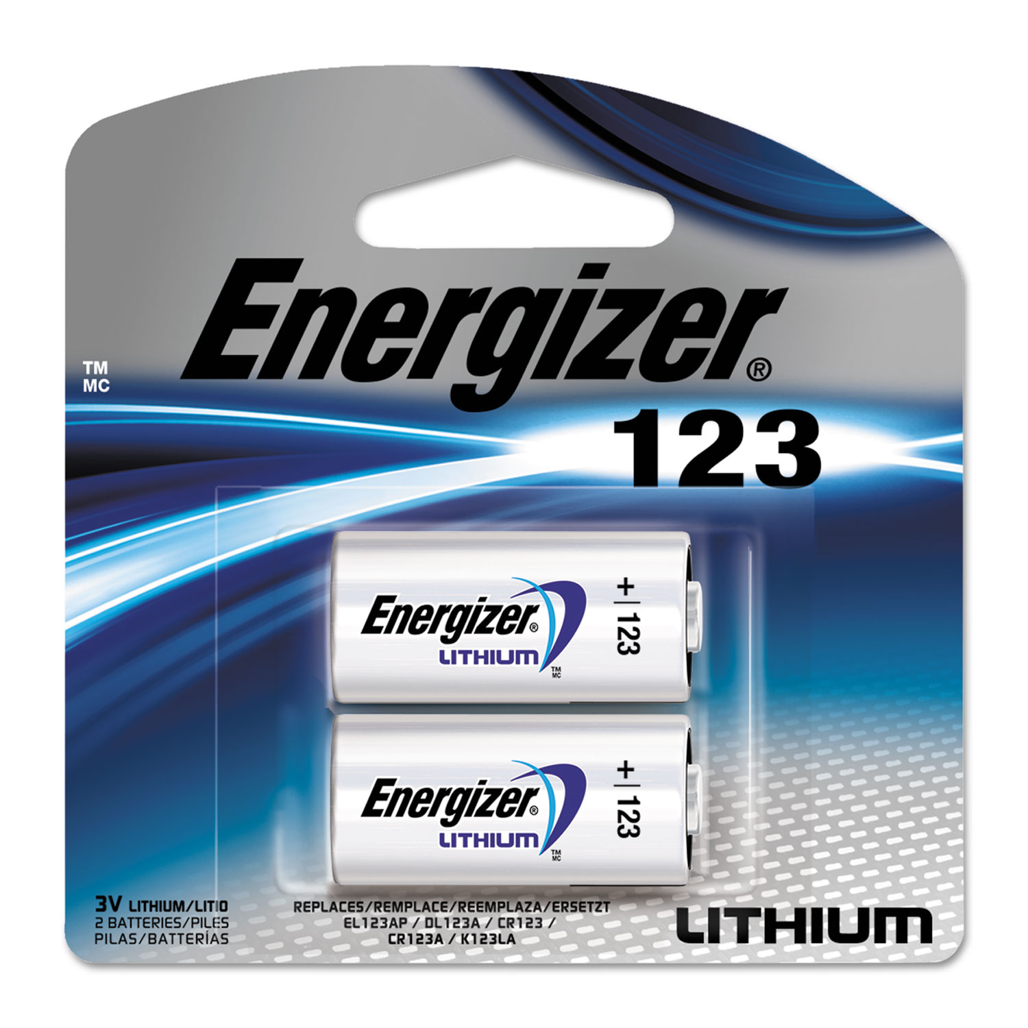 Lithium Photo Battery, 123, 3V, 2/Pack